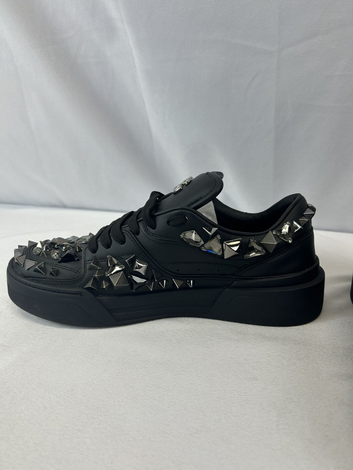 Dolce & Gabbana DOLCE&GABBANA New Roma Calfskin Nappa Sneakers w/ Studs Size US 8 / EU 41 - 3 Thumbnail