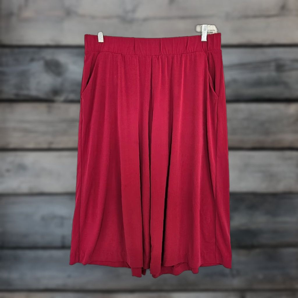 Vintage Lane Bryant Womens Culotte Pants Sz 14/16 Pink Pull On Wide Leg Pockets Size 36" / US 14 / IT 50 - 1 Thumbnail