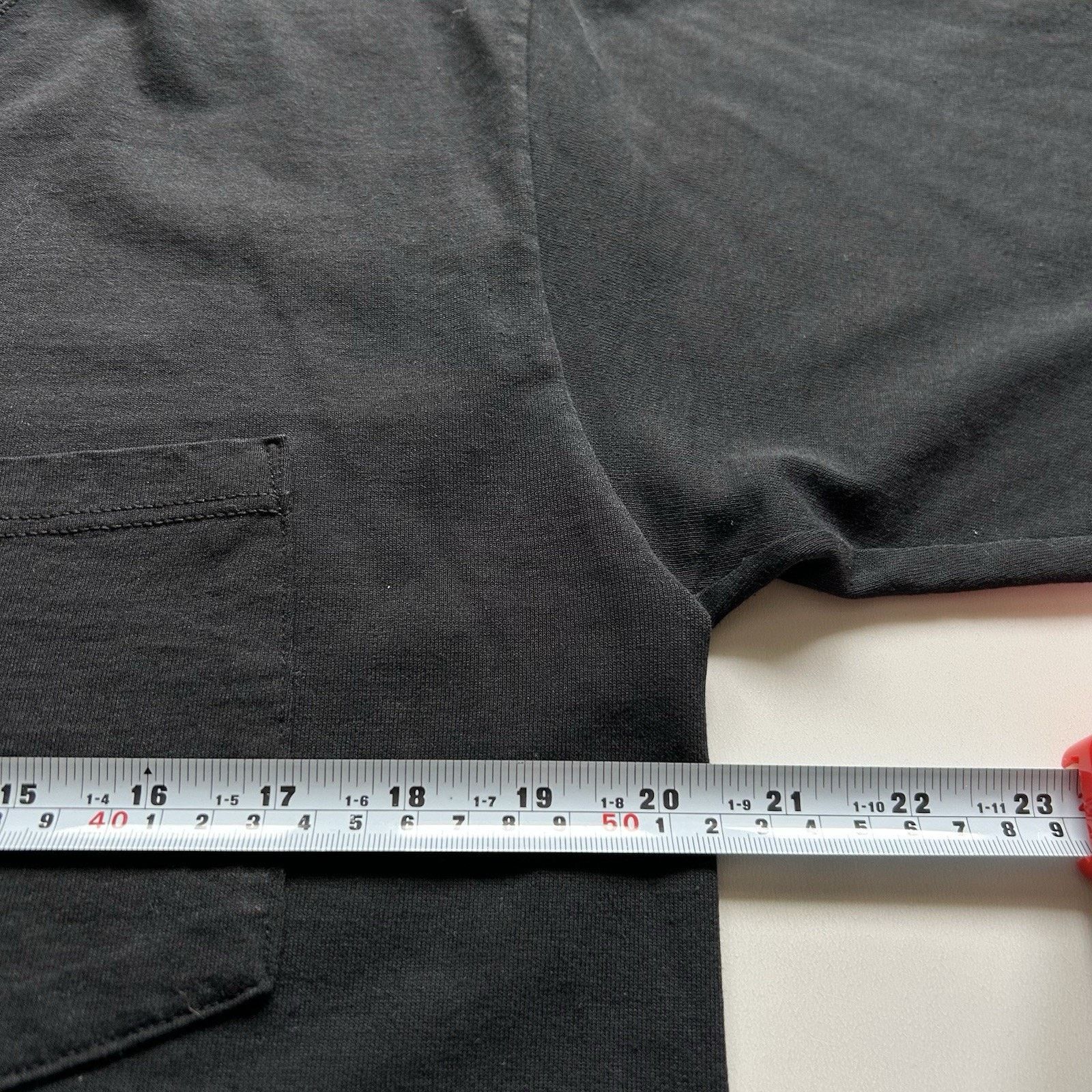 Vintage Vintage Faded Black Pocket T-Shirt Large 90s Single Stitch Size US L / EU 52-54 / 3 - 5 Thumbnail