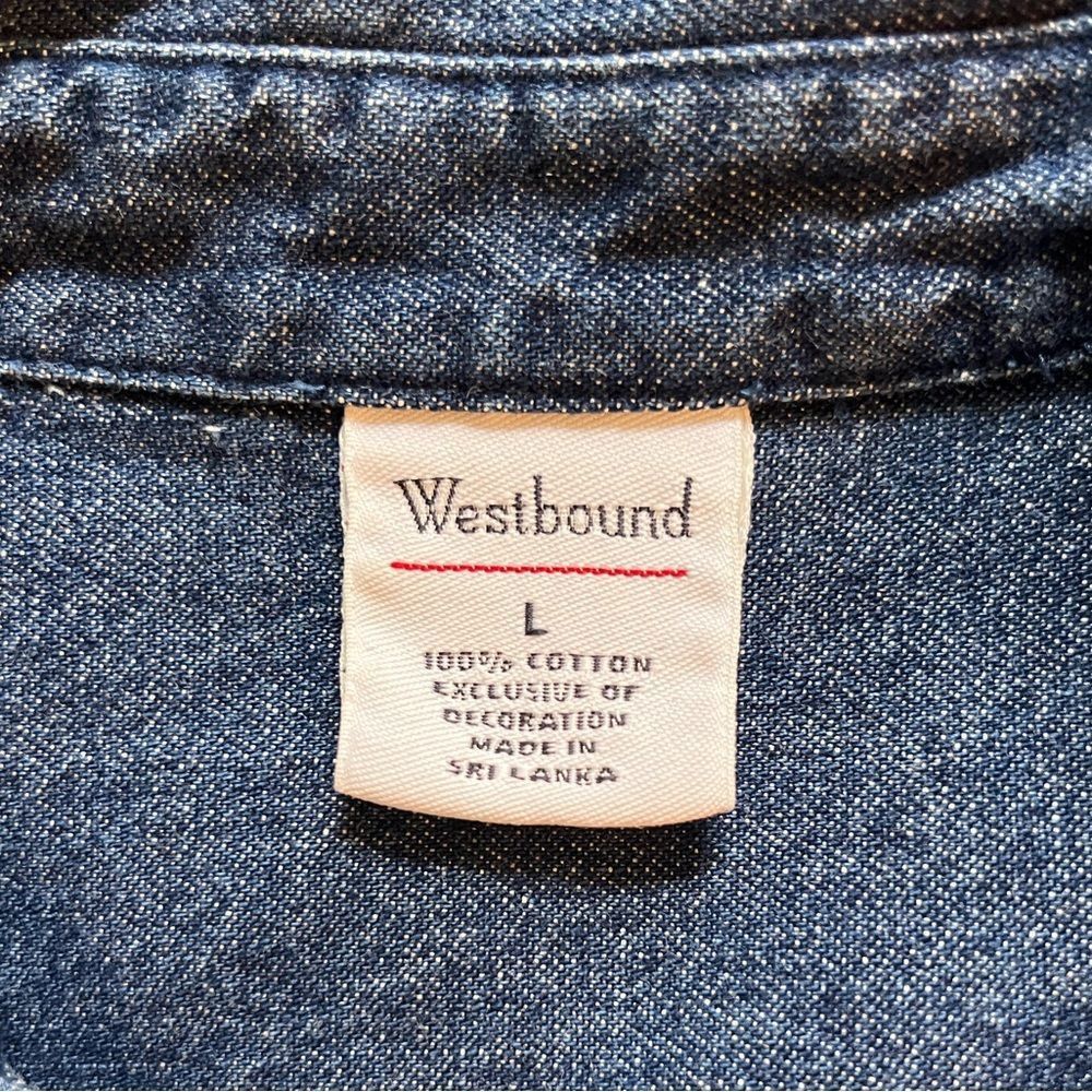 Vintage Vintage Westbound denim Christmas embroidered LG long sleeve Size L / US 10 / IT 46 - 5 Thumbnail