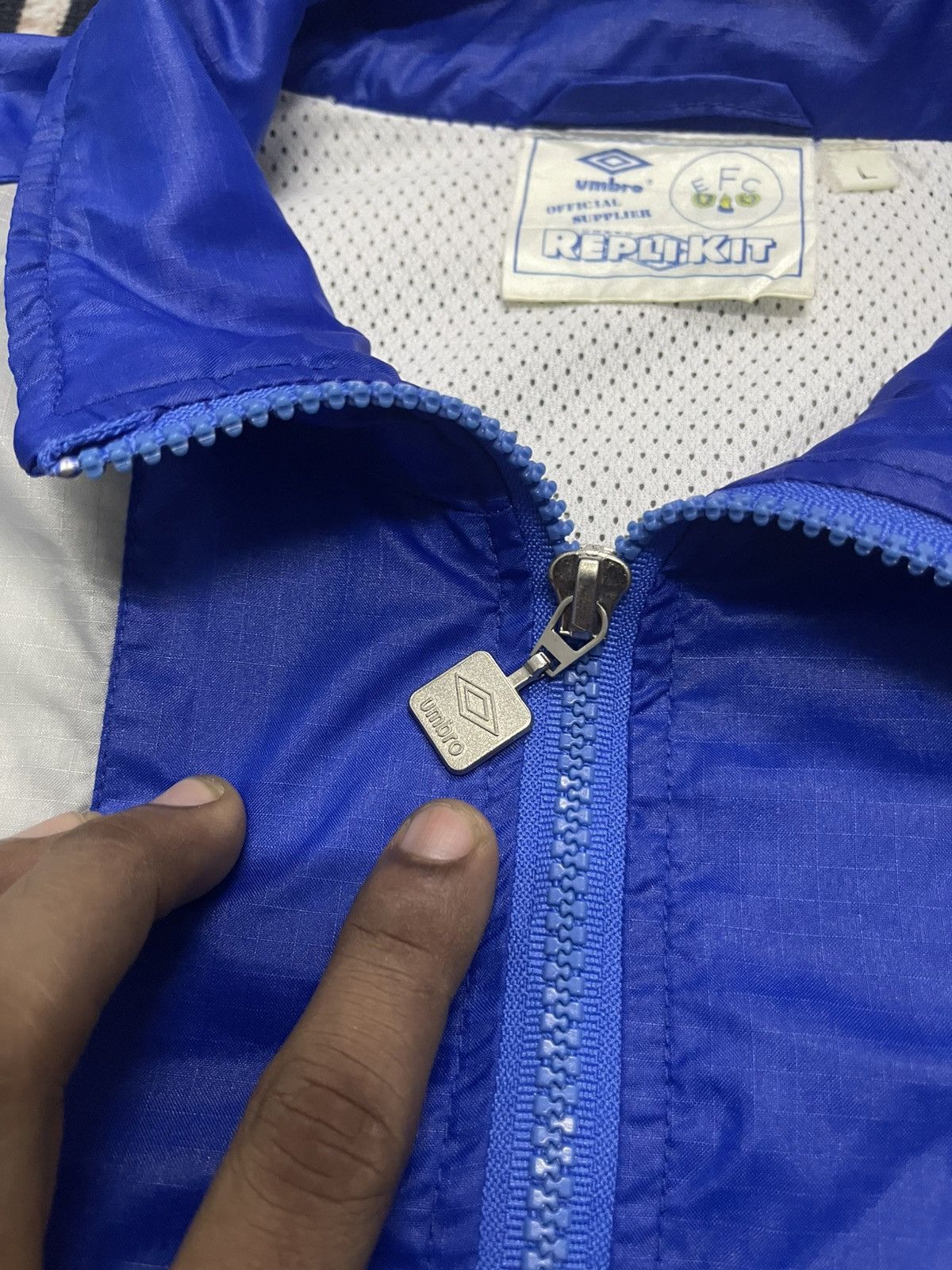 Umbro VINTAGE 1991-93 EVERTON FC HALF ZIPPER TRACKTOP JACKET Size US L / EU 52-54 / 3 - 9 Thumbnail
