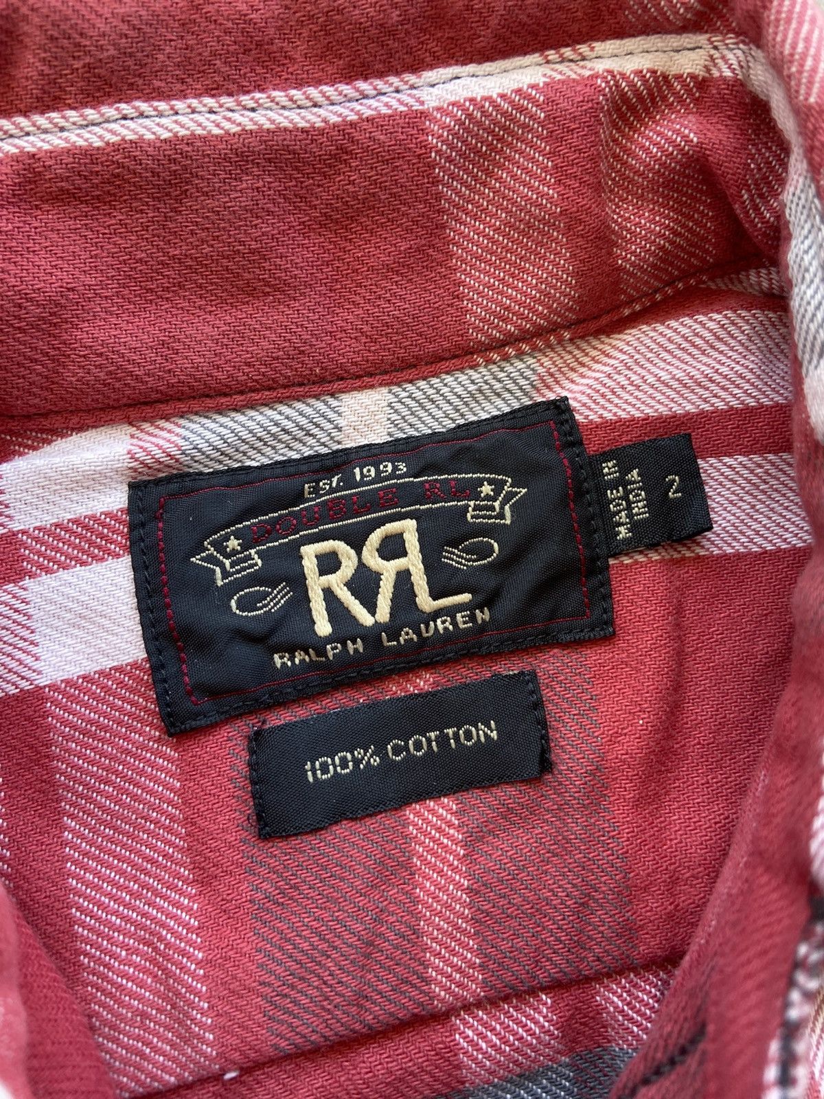 RRL Ralph Lauren 2000s RRL Ralph Lauren - Red Western Plaid Flannel Shirt Size US S / EU 44-46 / 1 - 4 Thumbnail