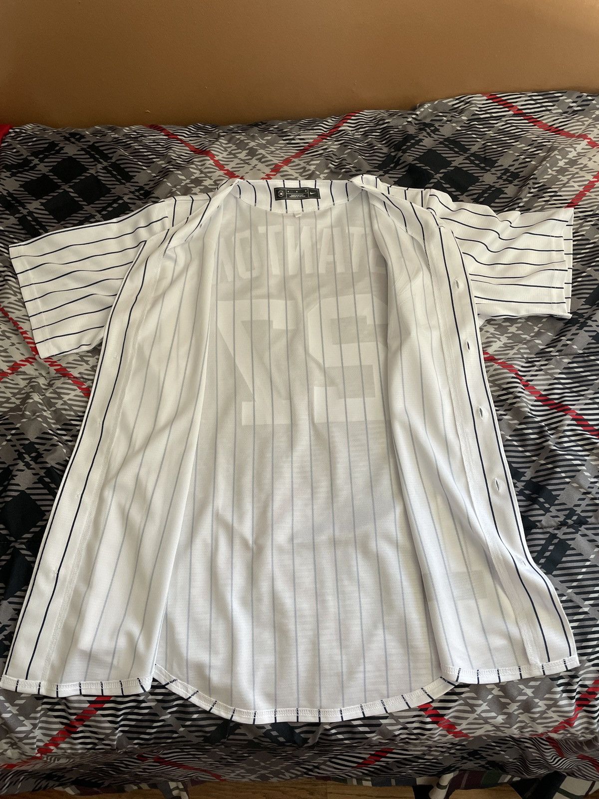 Nike New York Yankees 27 Stanton Jersey Medium with hat S/M Size US M / EU 48-50 / 2 - 4 Thumbnail