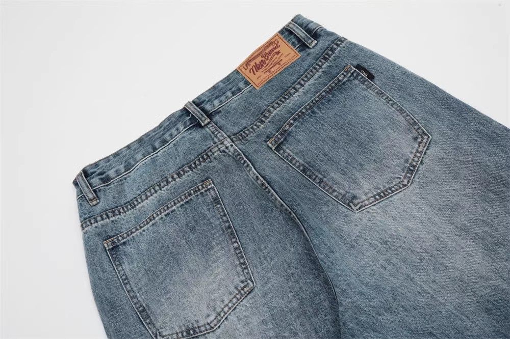 Japanese Brand × Jean Distressed washed jeans men's loose casual straight trousers Size US 34 / EU 50 - 7 Thumbnail