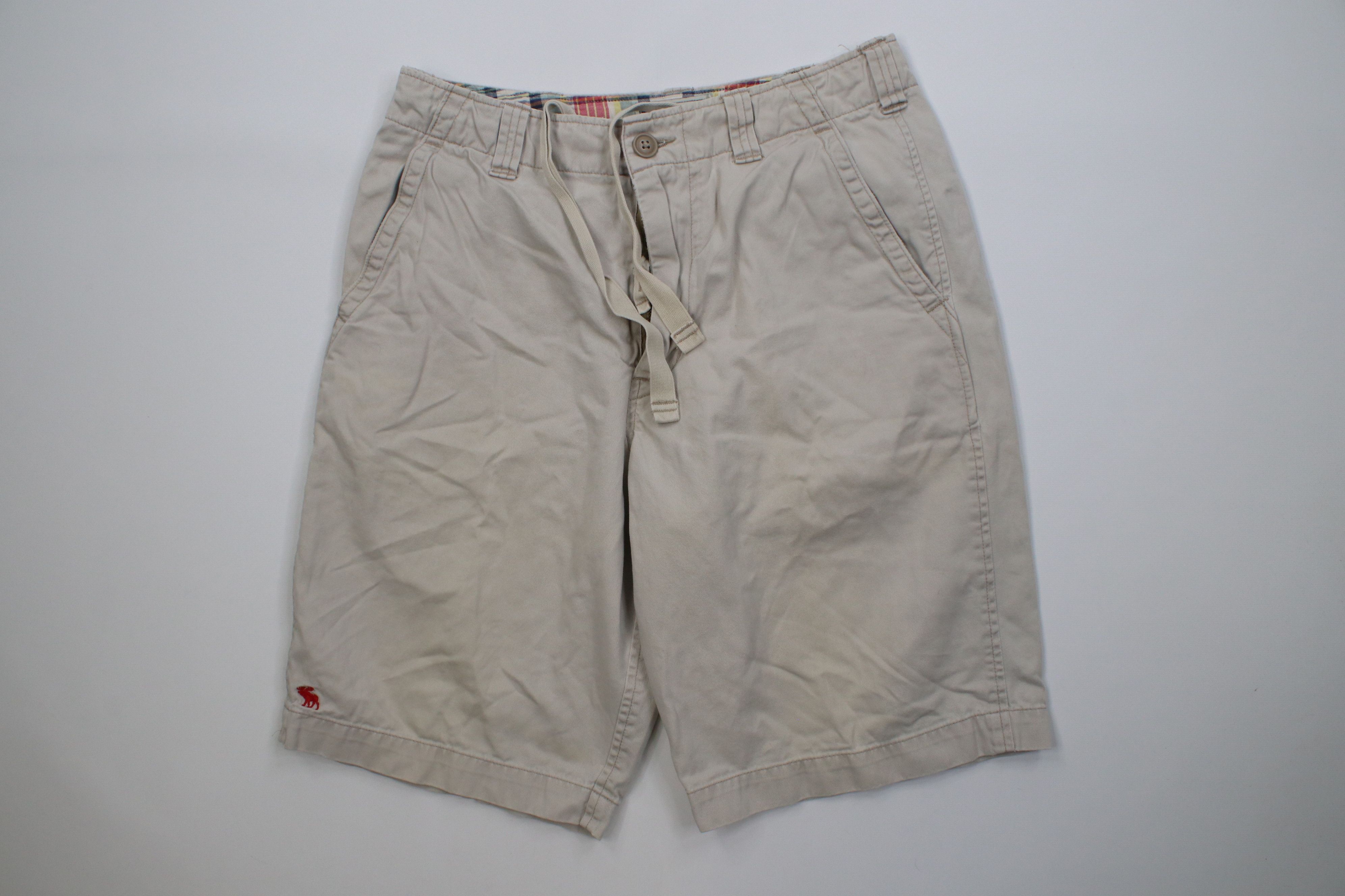 Abercrombie & Fitch Vintage 90s Y2K Abercrombie & Fitch Heavy Chino Shorts Beige Size US 30 / EU 46 - 1 Thumbnail