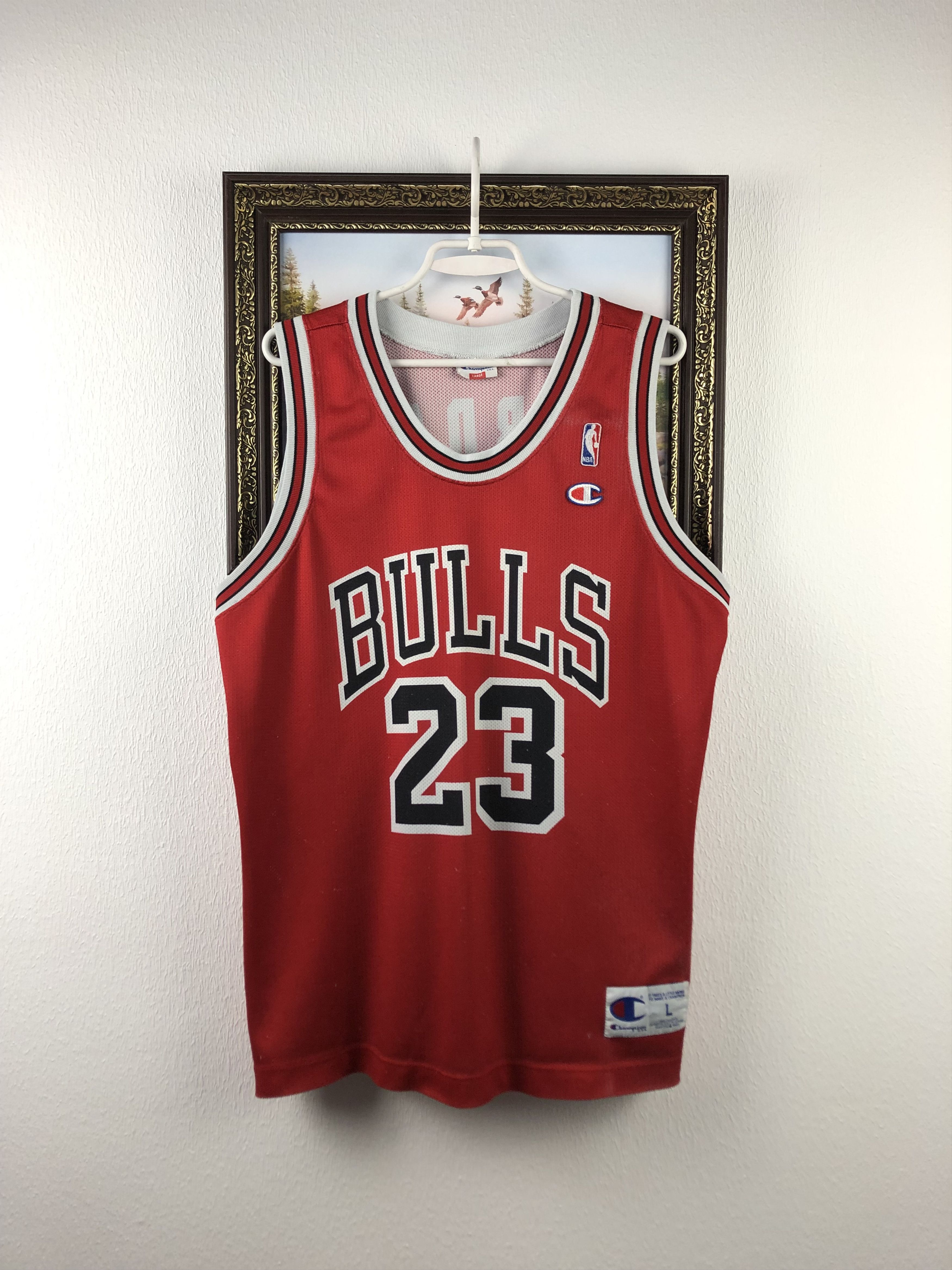 Champion Vintage 90's Champion Chicago Bulls Jordan Jersey Shirt Size US L / EU 52-54 / 3 - 2 Thumbnail