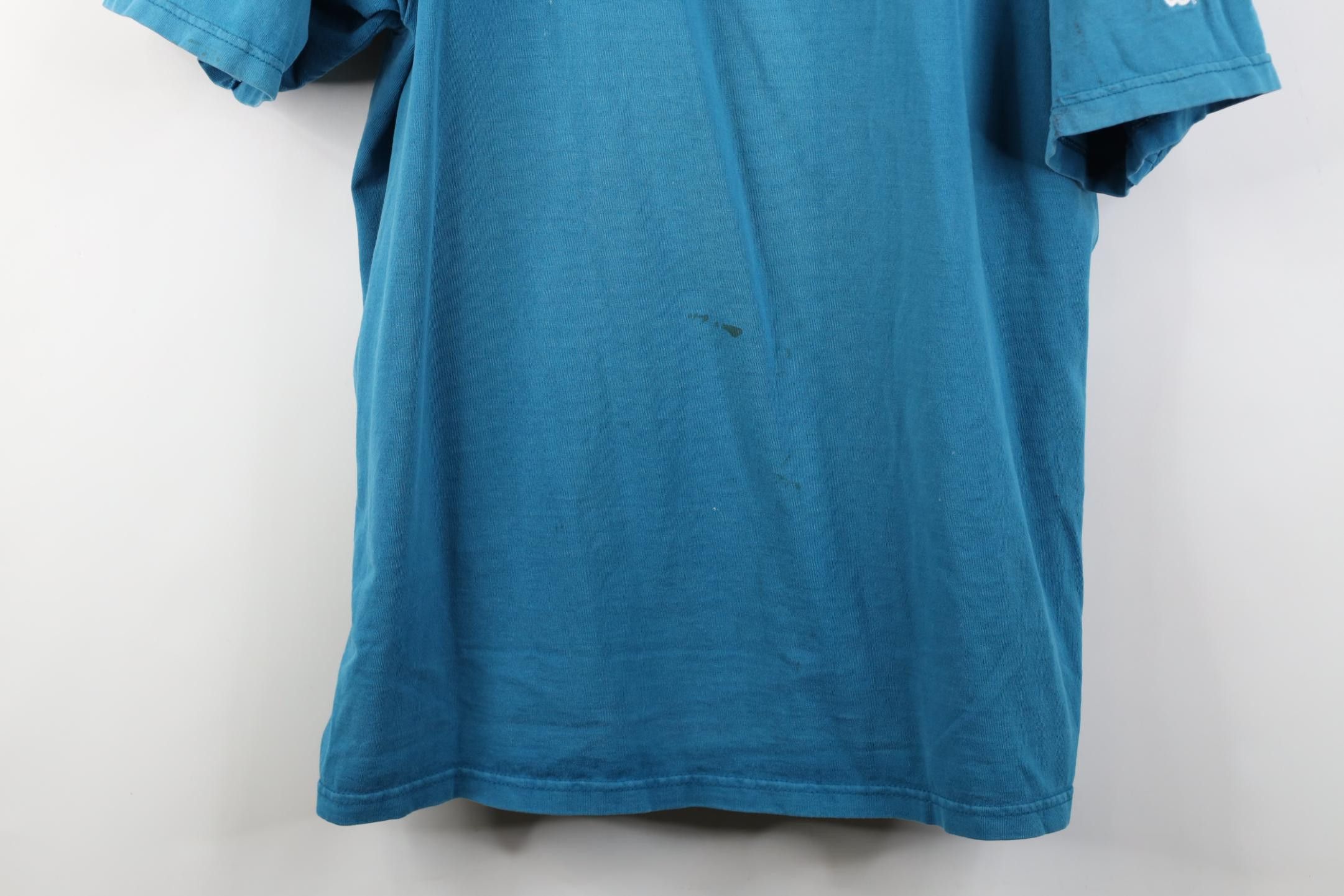 Wilson Vintage 90s Wilson Blank Heavyweight Cotton T-Shirt Blue Size US XXL / EU 58 / 5 - 3 Thumbnail