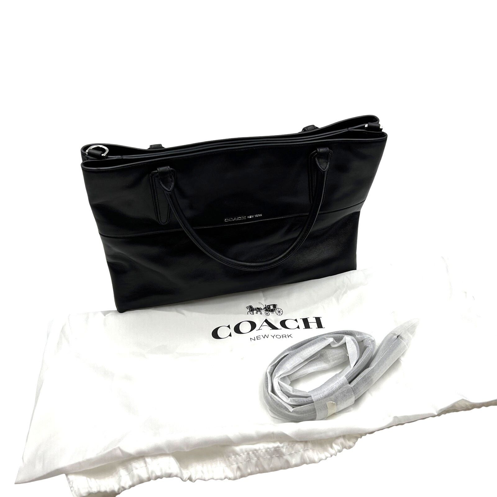 Coach Coach Soft Borough Bag Leather 32291 Handbag Black Size ONE SIZE - 14 Thumbnail