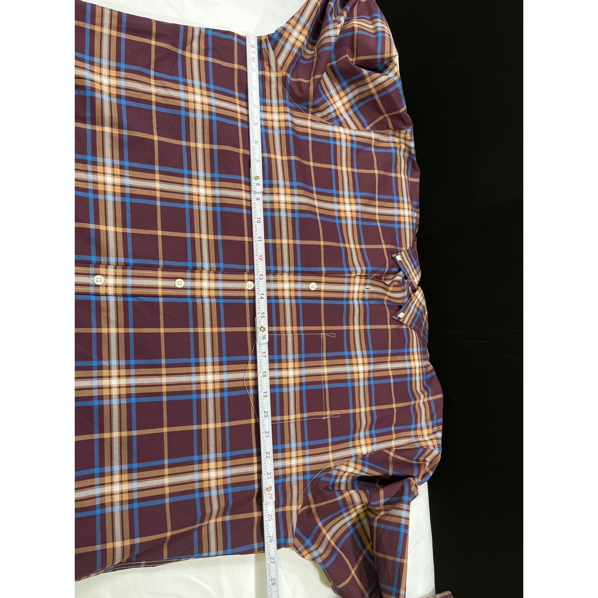 Lands' End Lands End SKU 7608 Mens Button Down Plaid Shirt Size XL Size US XL / EU 56 / 4 - 3 Thumbnail