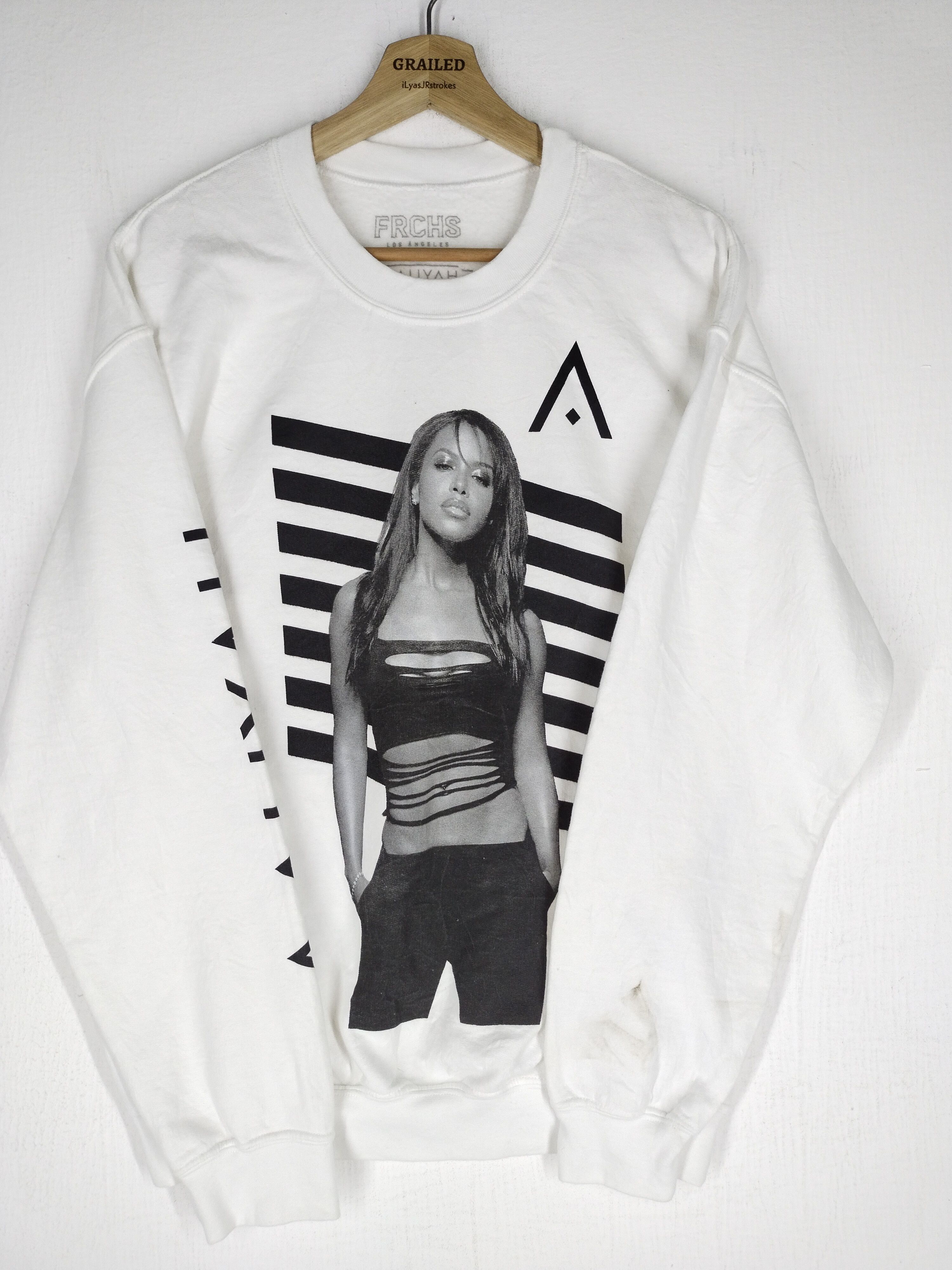 Band Tees × Rap Tees Aaliyah x FRCHS White Sweatshirt Size US M / EU 48-50 / 2 - 4 Thumbnail