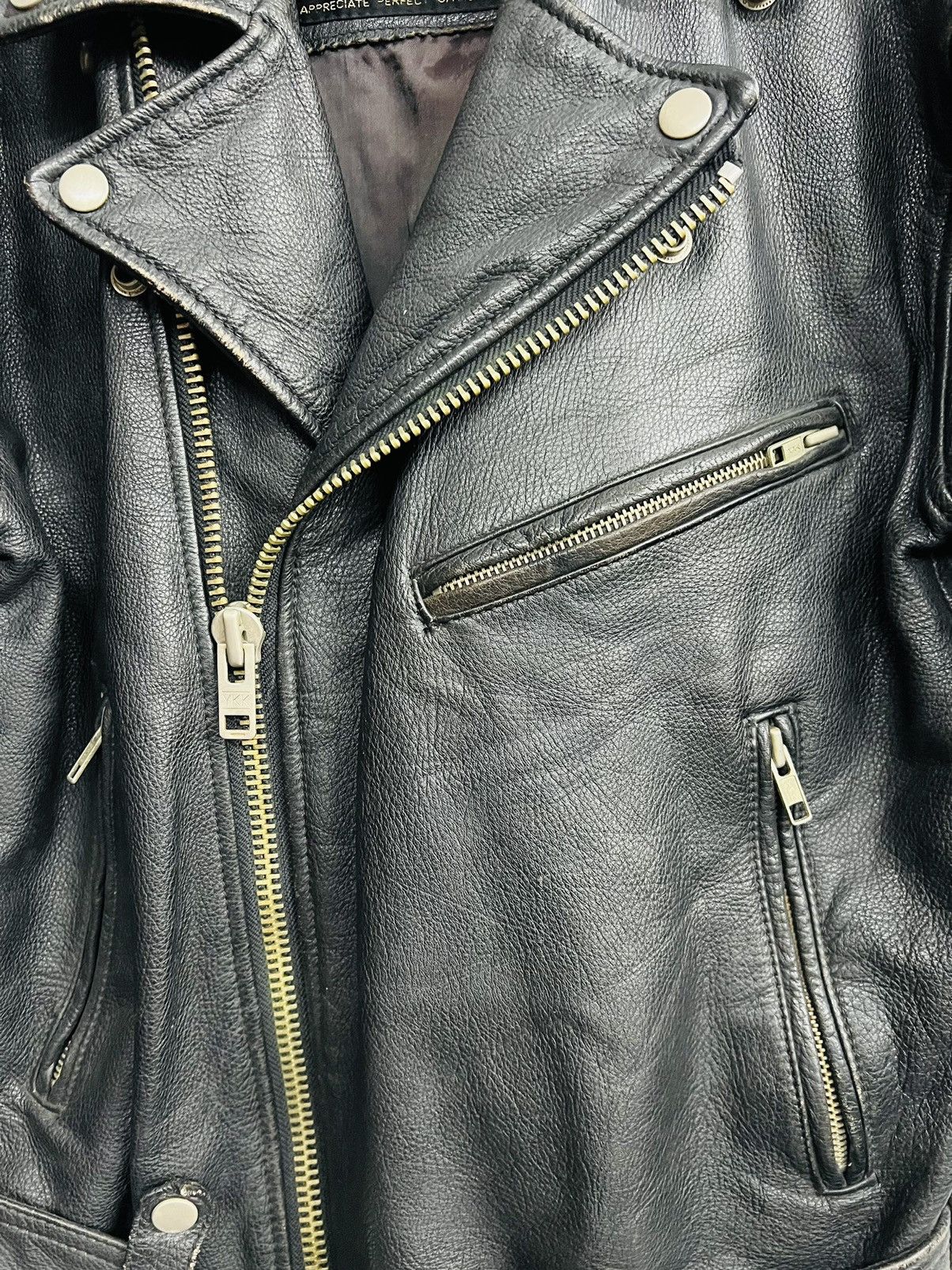 Japanese Brand VINTAGE KAKUISHI PERFECTO MOTO LEATHER JACKET Size US M / EU 48-50 / 2 - 4 Thumbnail