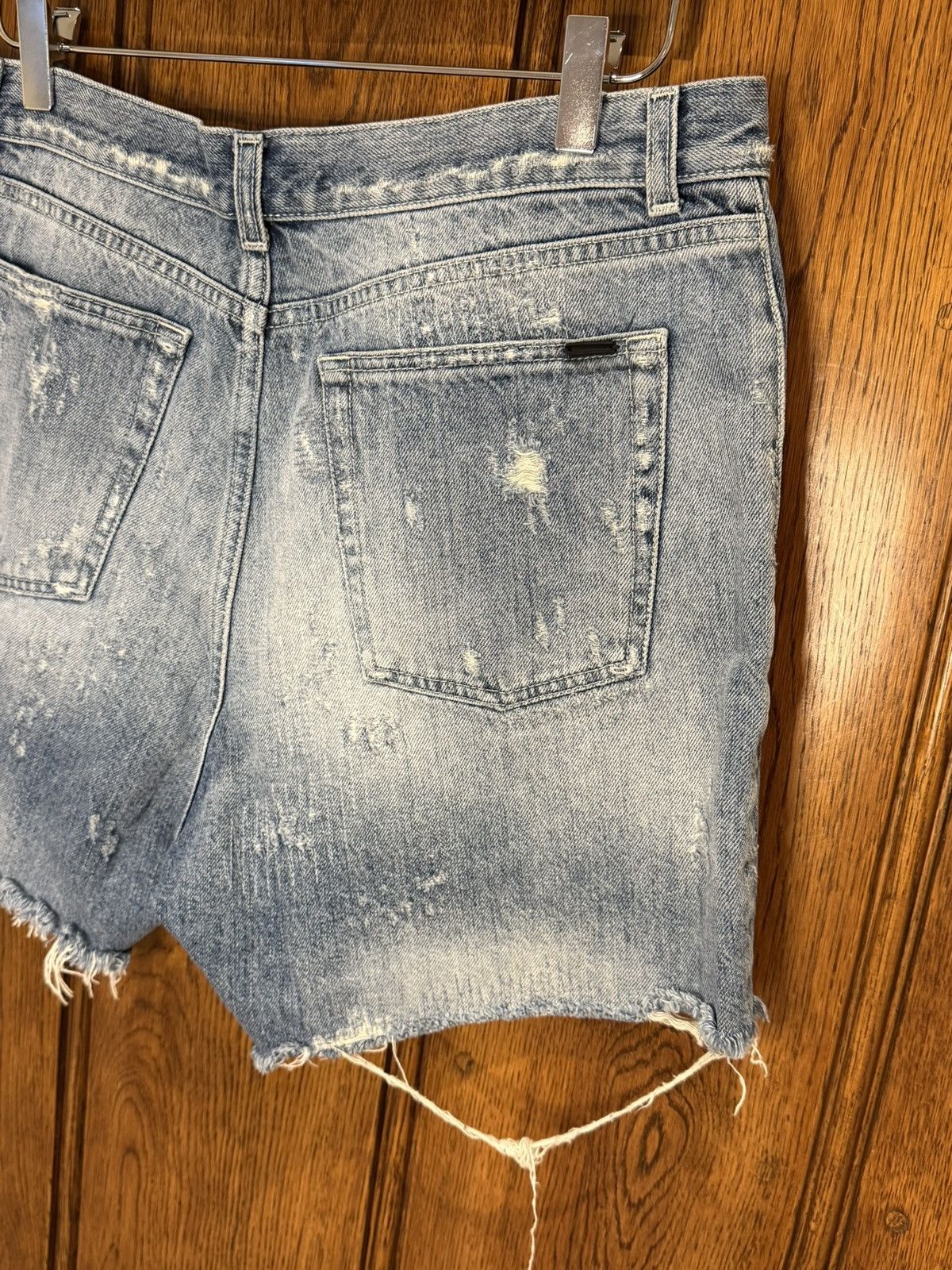 Saint Laurent Paris SS21 Saint Laurent hoochie daddy denim shorts 31 raw hem Size US 31 - 18 Thumbnail