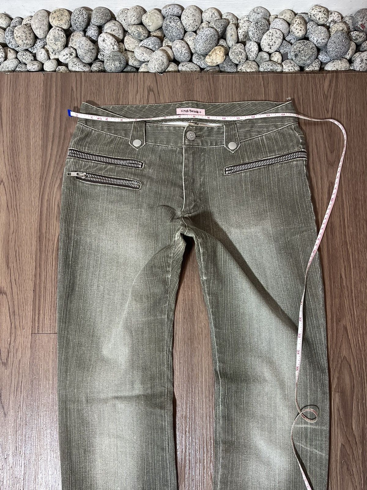 Tornado Mart Pink Tornado Multizipper Butterfly Flare Low-rise Jean Size US 30 / EU 46 - 15 Thumbnail