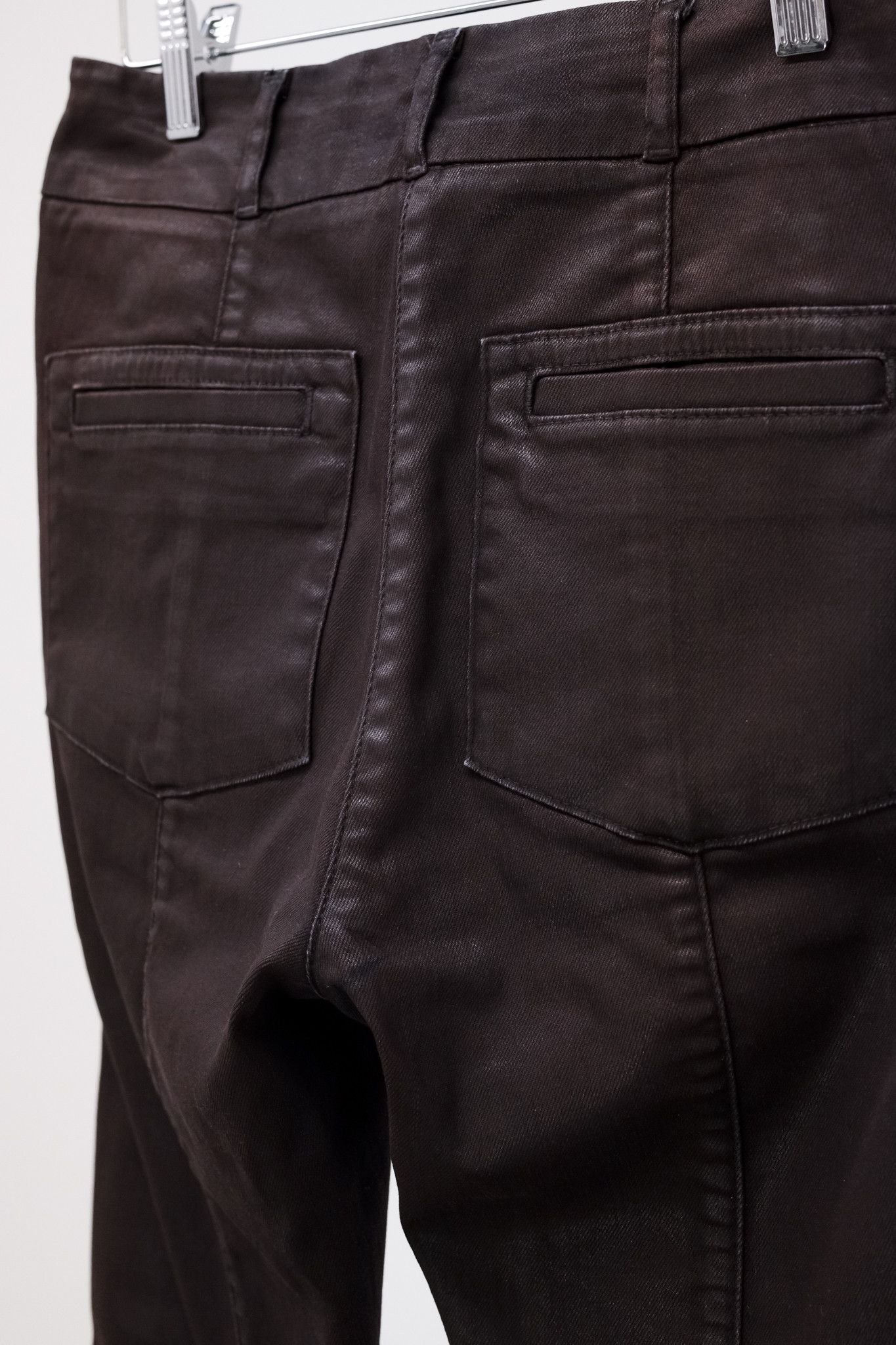 Annette Gortz Annette Gortz AW/14 Road Burgundy Waxed Zip-Pocket Jeans Size 30" / US 8 / IT 44 - 6 Thumbnail