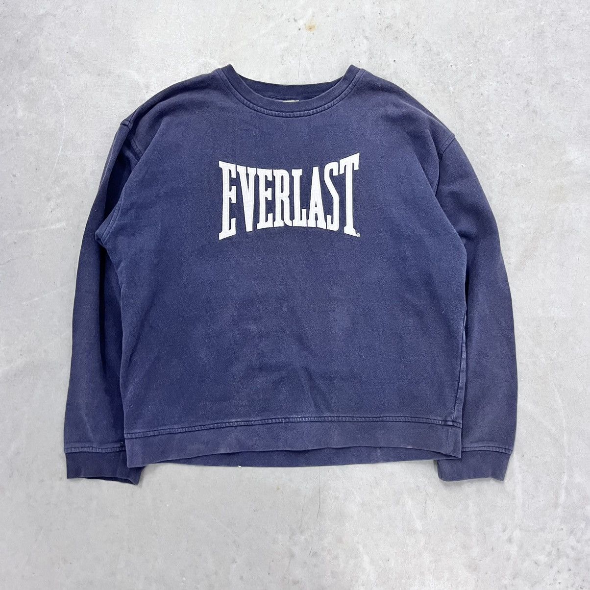 Everlast × Vintage Faded Y2K EVERLAST Sweatshirt navy blue large affliction sty Size US L / EU 52-54 / 3 - 1 Thumbnail
