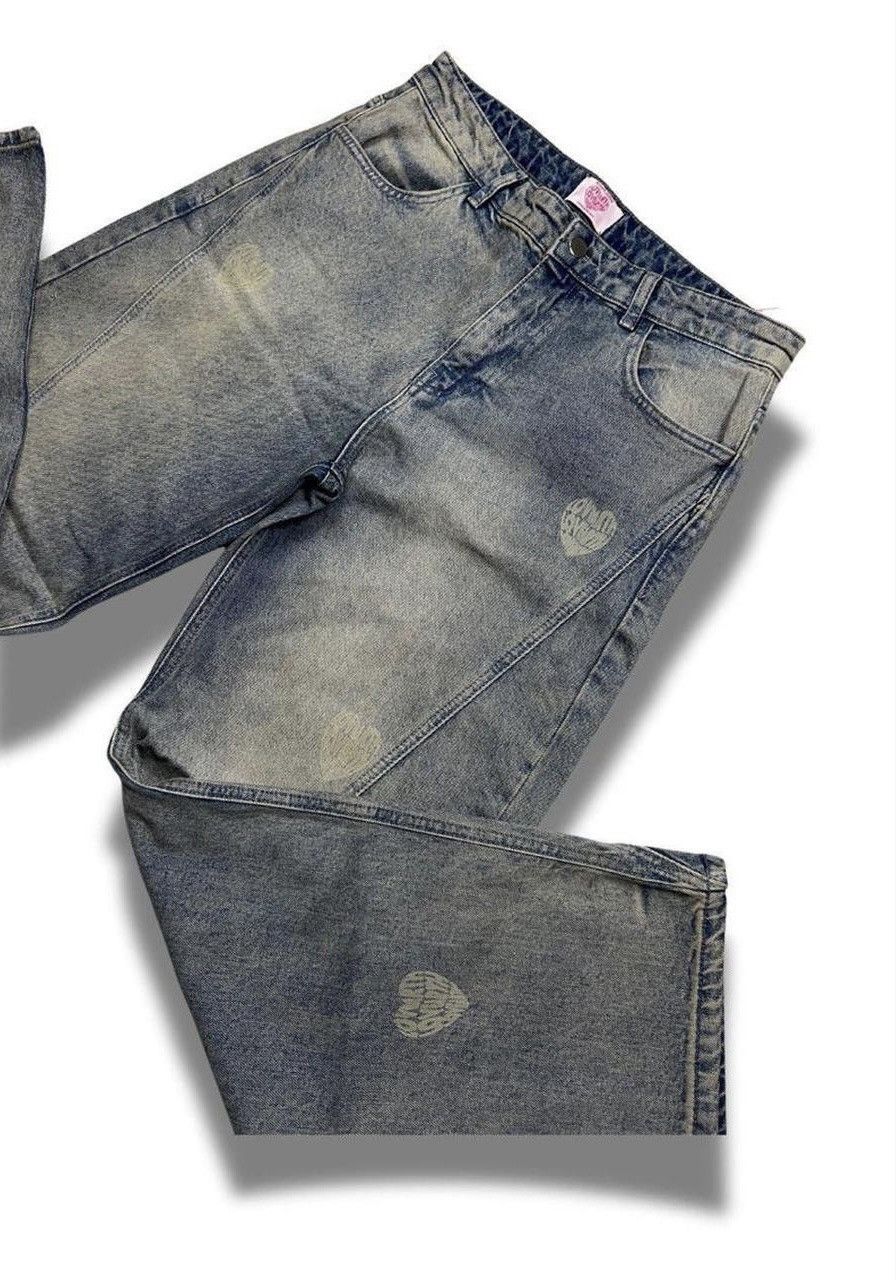 Designer LoveArth Denim Baggy Jeans Blue Size US 32 / EU 48 - 3 Thumbnail