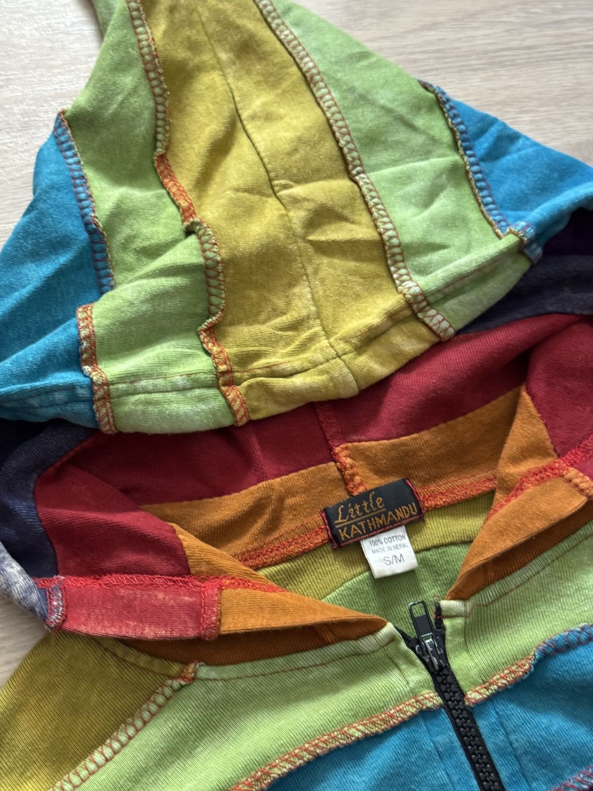 Handmade Vintage Little Kathmandu y2k Full Zip Hand Made Nepal Hoodie Size M / US 6-8 / IT 42-44 - 5 Thumbnail