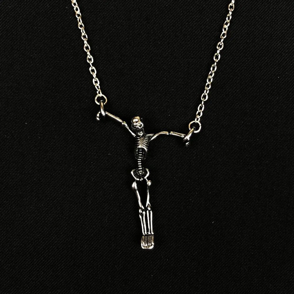 Jewelry Skeleton Necklace Punk Gothic Chain Size ONE SIZE - 1 Thumbnail