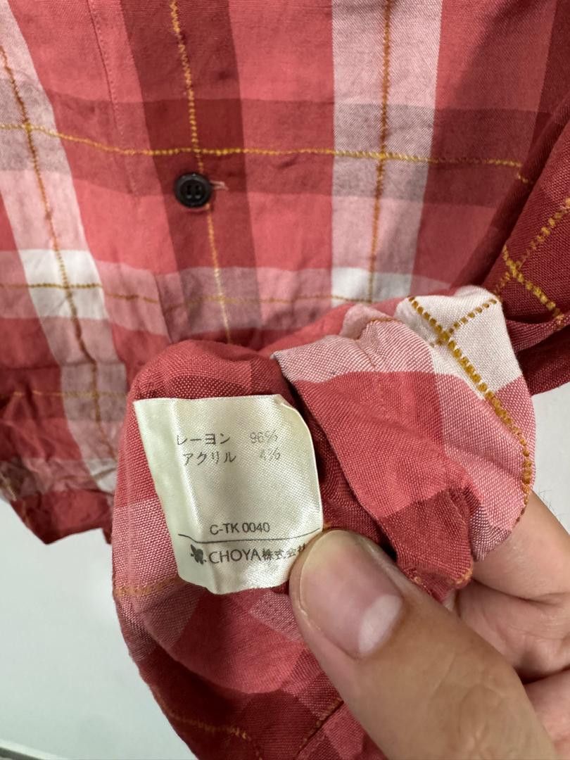 Kansai Yamamoto × Vintage Vintage 90s Kansai Man Red Shirt Size US M / EU 48-50 / 2 - 4 Thumbnail