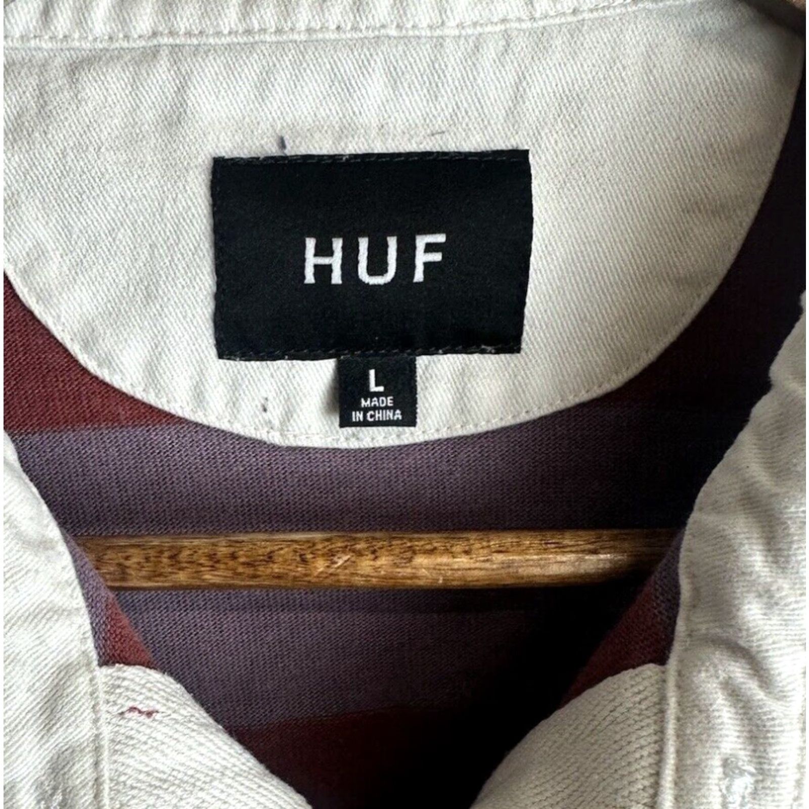 Huf Huf Striped Mens Large Rugby Polo Shirt Size US L / EU 52-54 / 3 - 4 Thumbnail