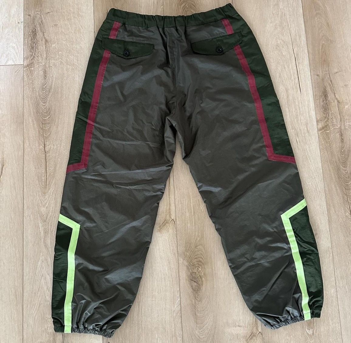 CLOT × Nike × Sacai Olive green joggers Size US 34 / EU 50 - 2 Thumbnail