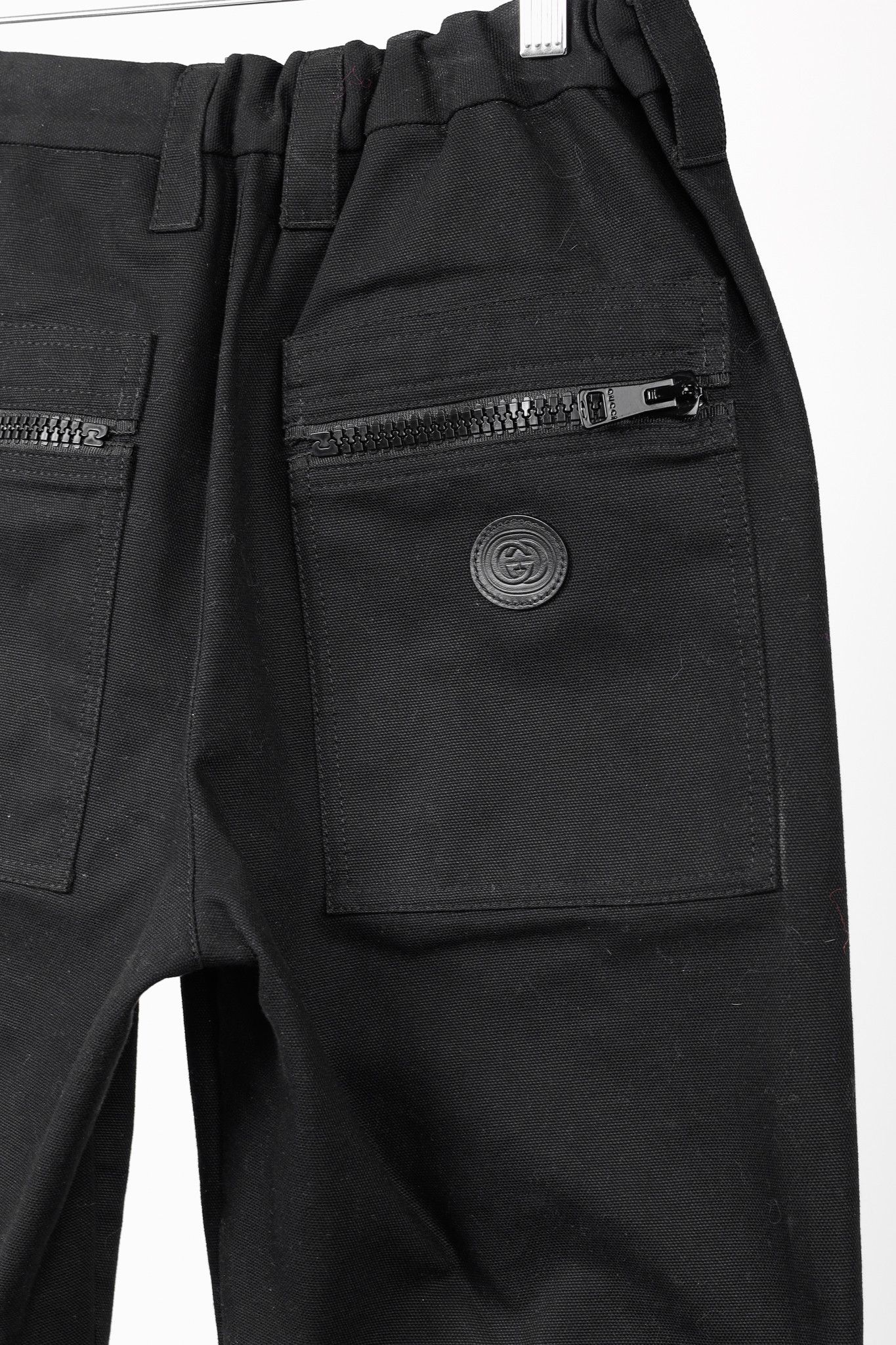 Gucci Gucci Black Cotton-Twill Zip-Detail Pants Size 27" / US 4 / IT 40 - 8 Thumbnail