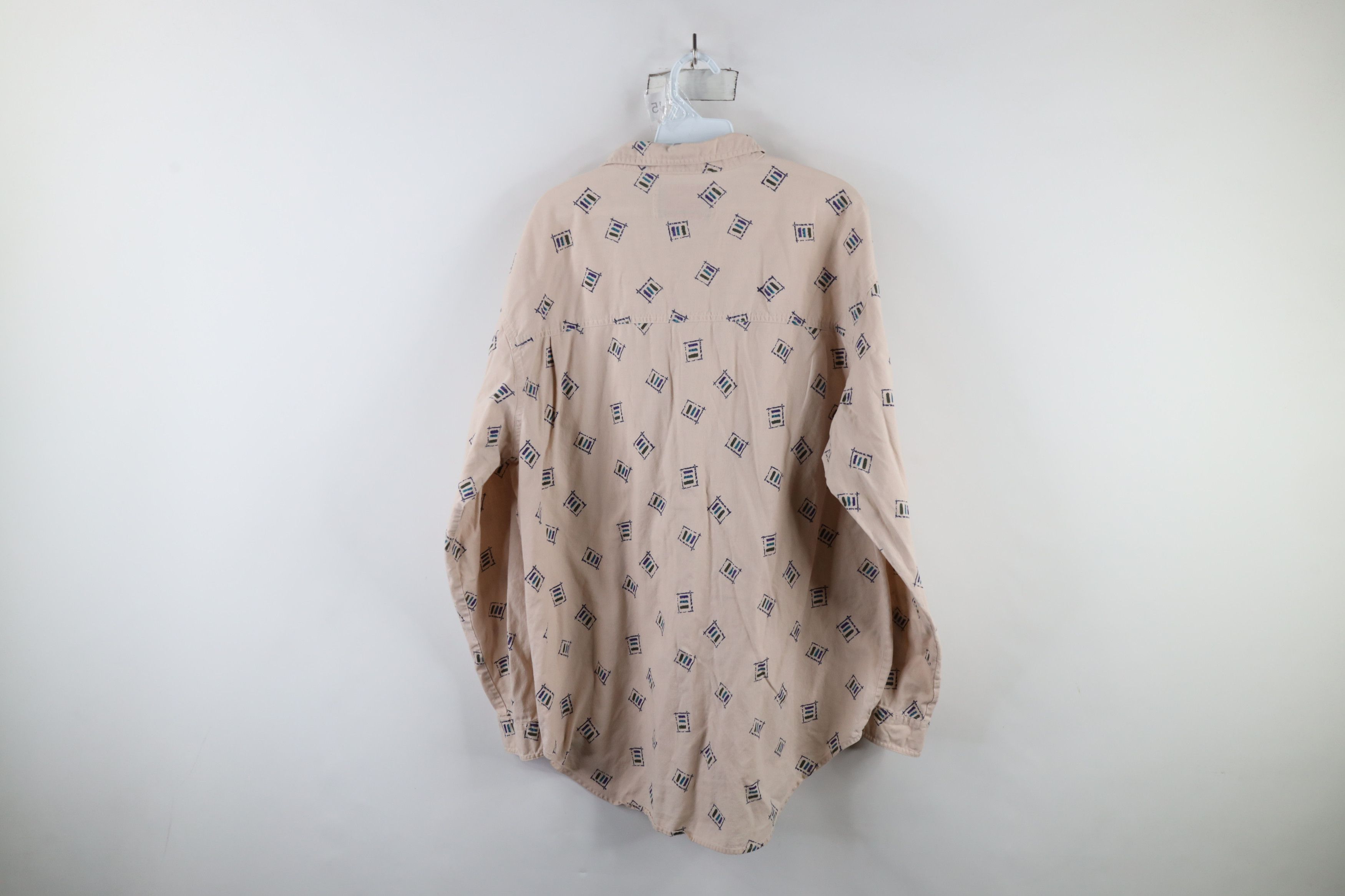 Levi's × Vintage Vintage 90s Levis Abstract Geometric Collared Button Shirt Size US XL / EU 56 / 4 - 10 Thumbnail