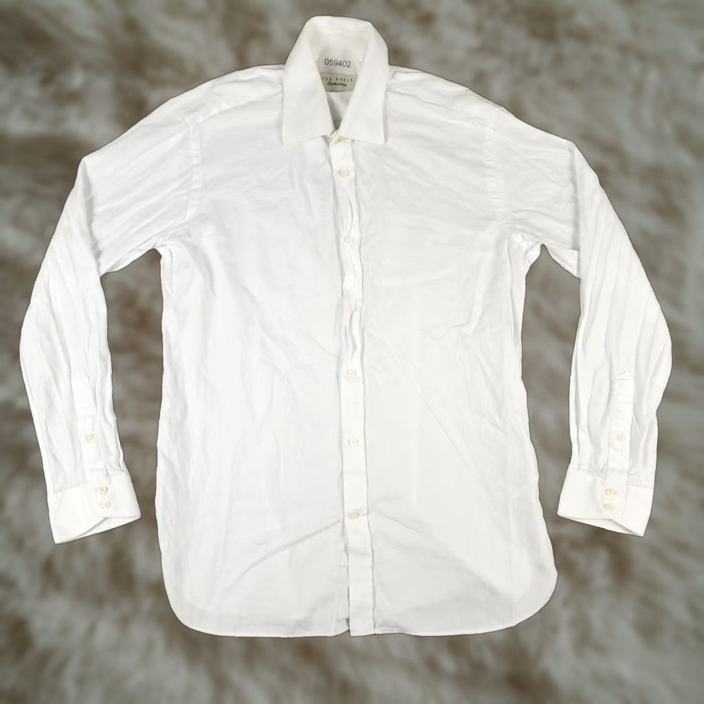 Ted Baker VINTAGE Ted Baker London Dress Shirt Mens Size 16 Long Sleeve White Business Formal Casual Wedding Size 42R - 1 Thumbnail