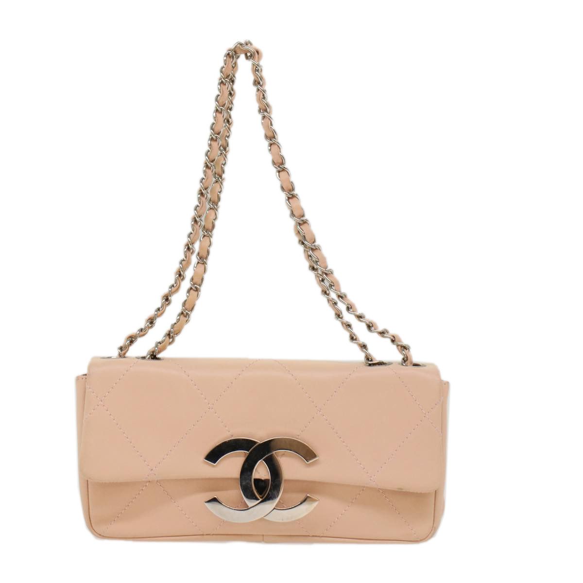 Cc Pink Leather Shoulder Bag (Pre-Owned)
