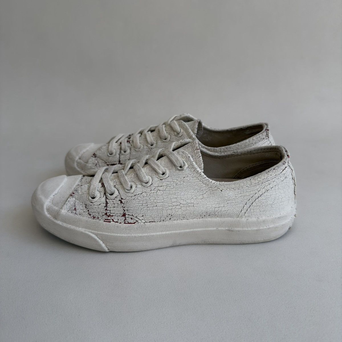 Converse × Maison Margiela S/S 14 White Painted Converse Sneakers Size US 7.5 / IT 37.5 - 4 Thumbnail