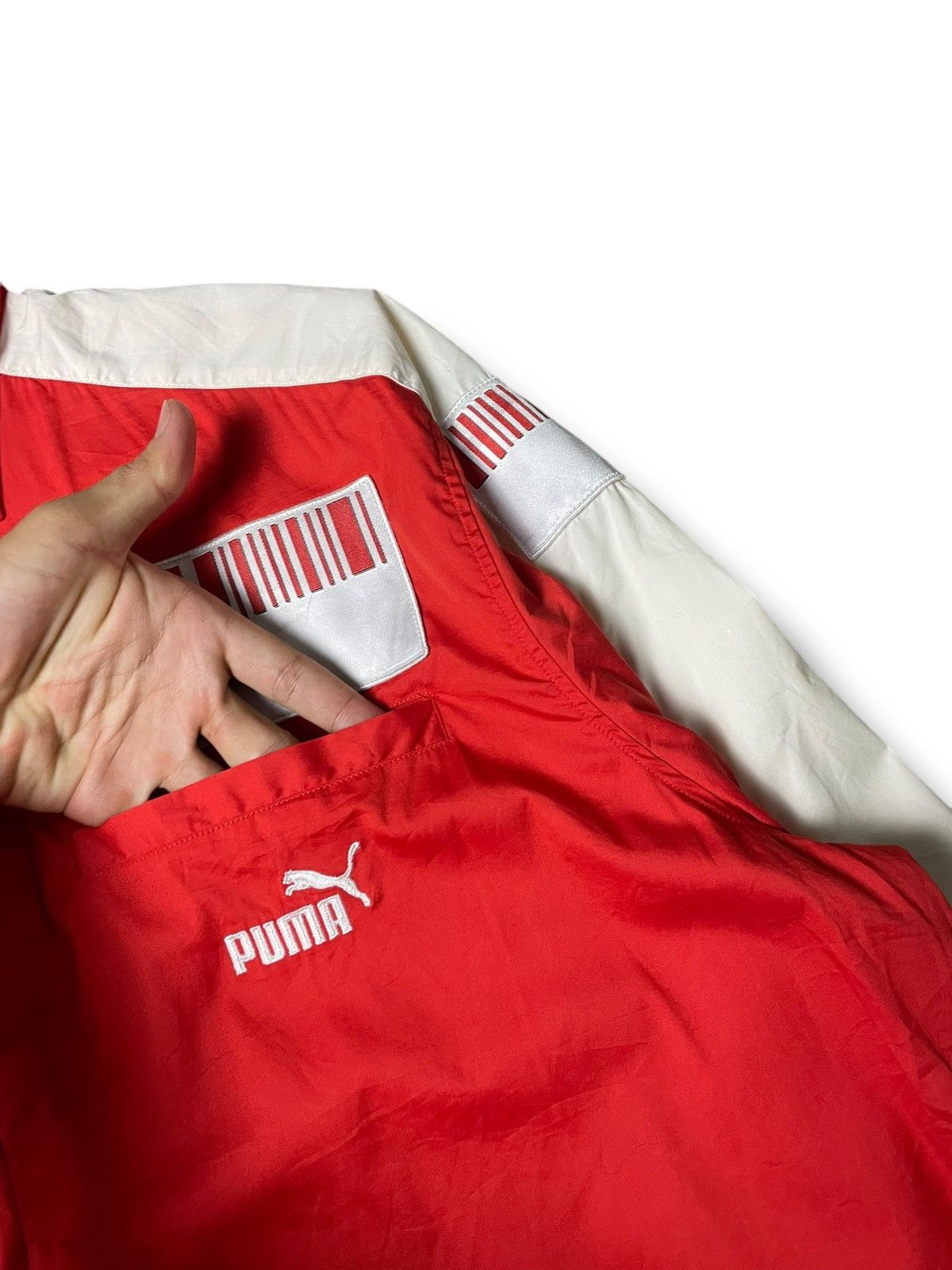 Ferrari × Puma × Vintage FERRARI F1 x PUMA BARCODE LONG SLEEVE SHIRT (85) Size US L / EU 52-54 / 3 - 6 Thumbnail