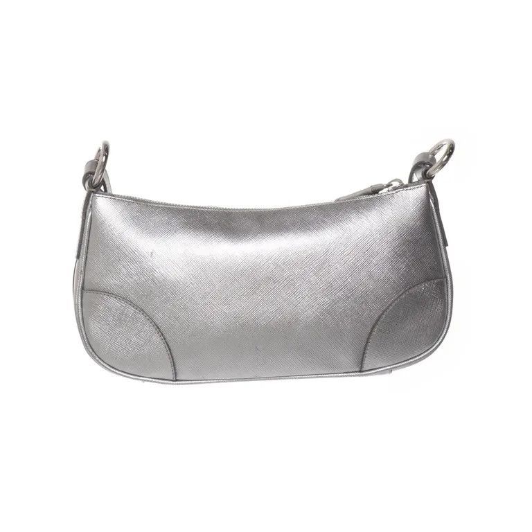 Prada F/W06 Silver Saffiano Leather Shoulder Bag Size ONE SIZE - 2 Thumbnail