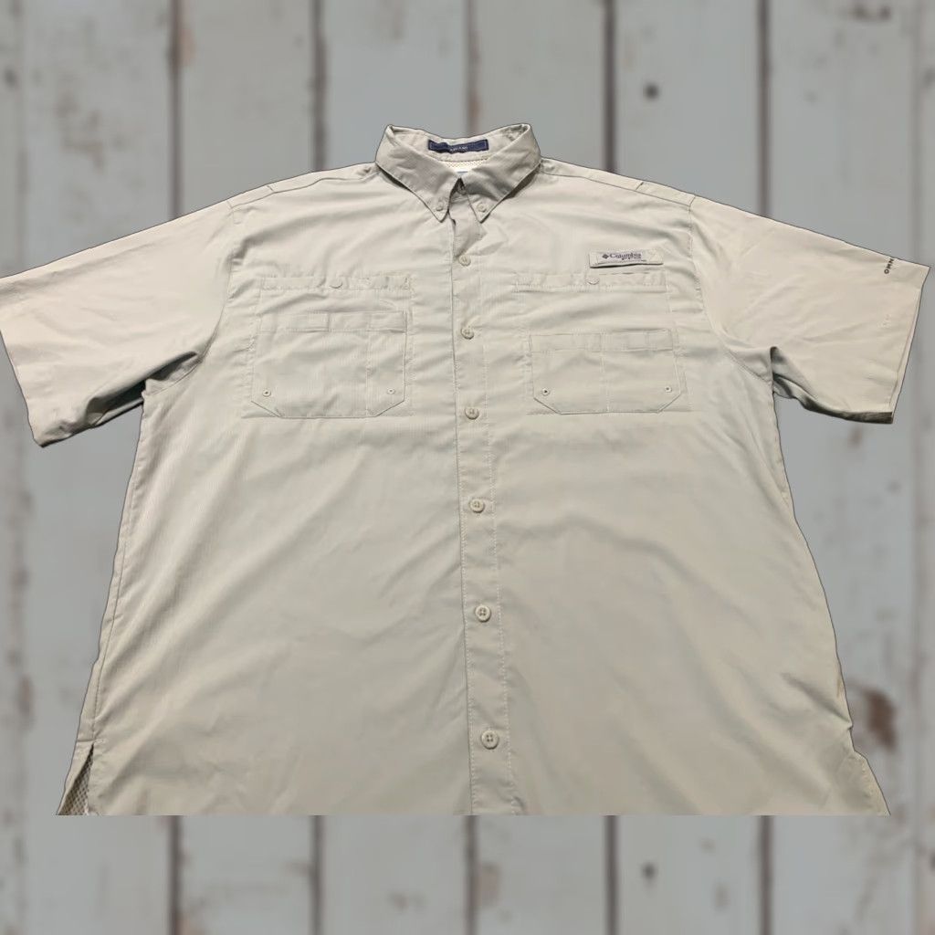 Vintage Columbia Tamiami Omni Shade Men’s Short Sleeve Shirt L Gray Size US L / EU 52-54 / 3 - 1 Thumbnail