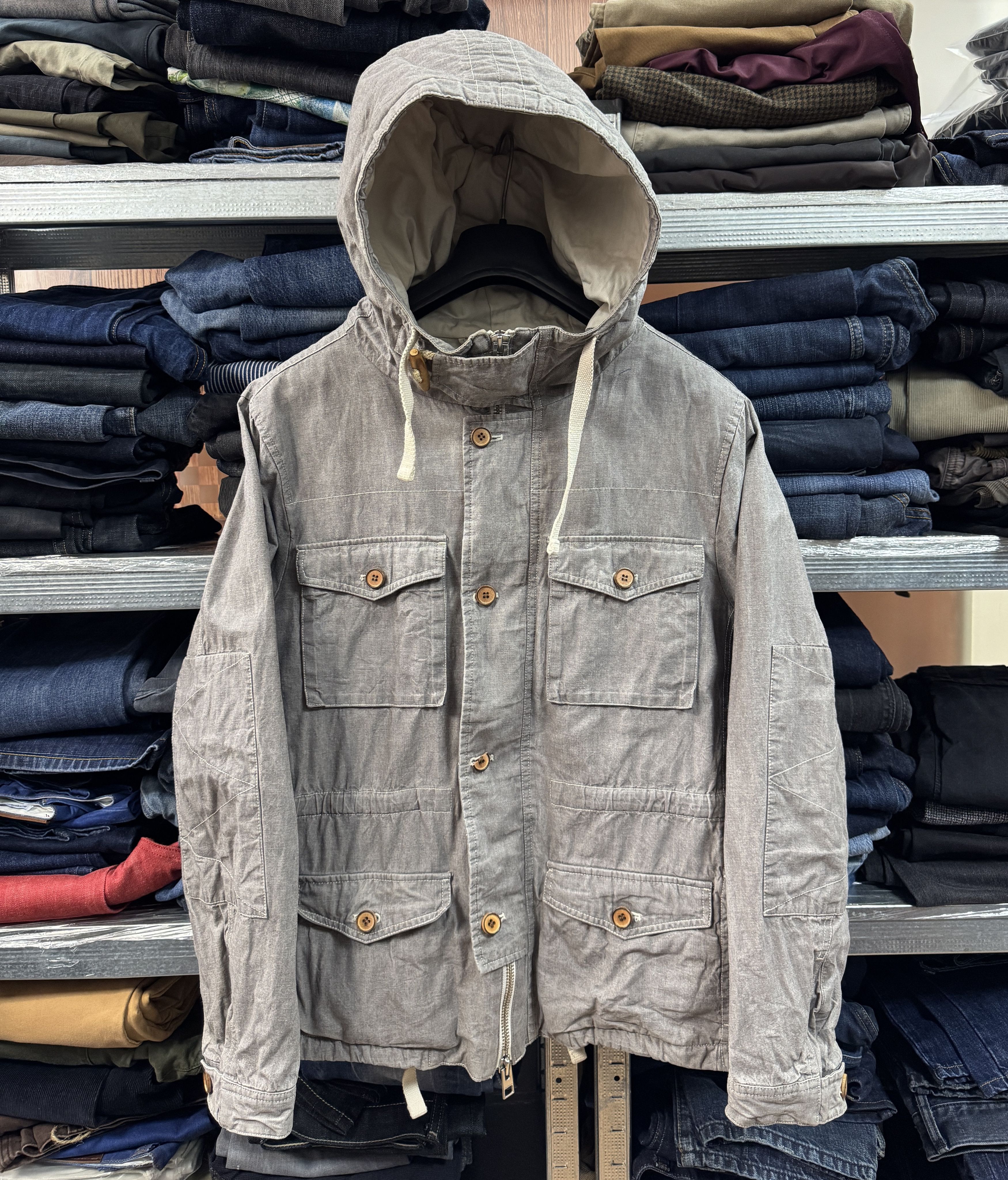 Allsaints AllSaints 4 Pockets Gray Jacket Size US XXL / EU 58 / 5 - 1 Thumbnail