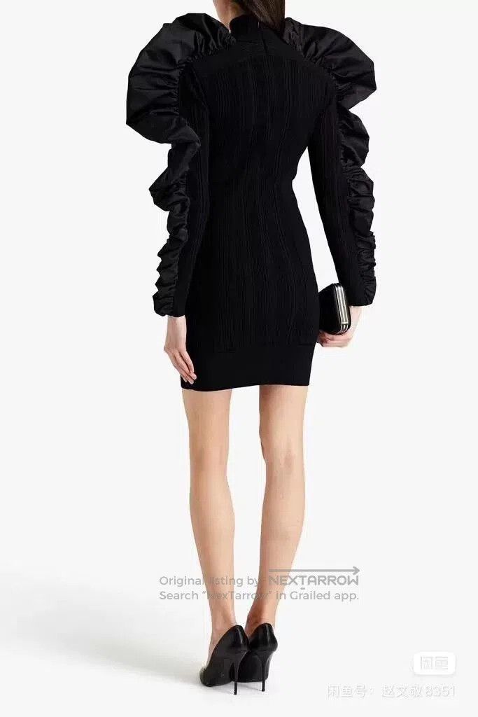 Herve Leger Herve Leger Black Mini Dress. Size S / US 4 / IT 40 - 4 Thumbnail