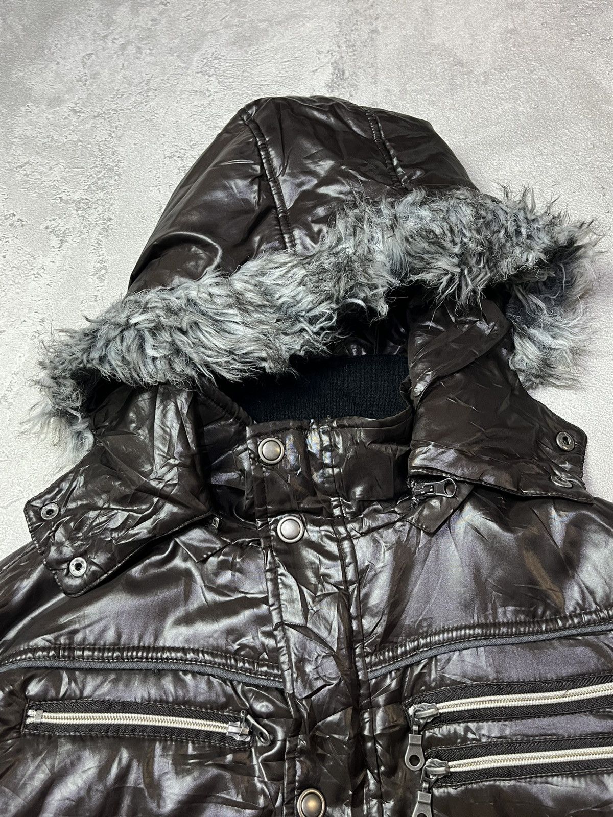 If Six Was Nine Nylaus Shiny Fur Jacket Size US M / EU 48-50 / 2 - 7 Thumbnail