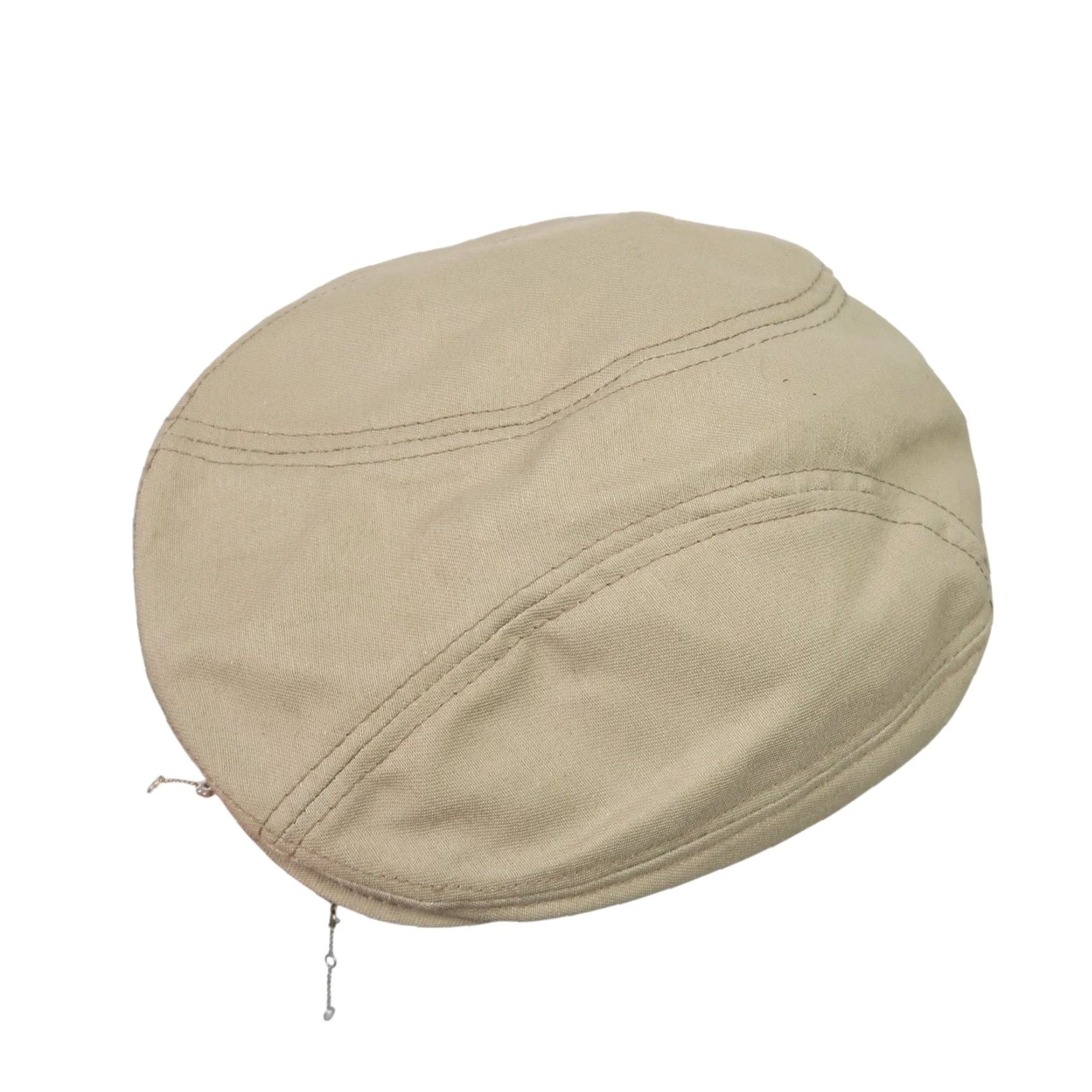 VINTAGE New York Hat Co Cap Canvas 1900 Tan Cotton Driving  display picture 1