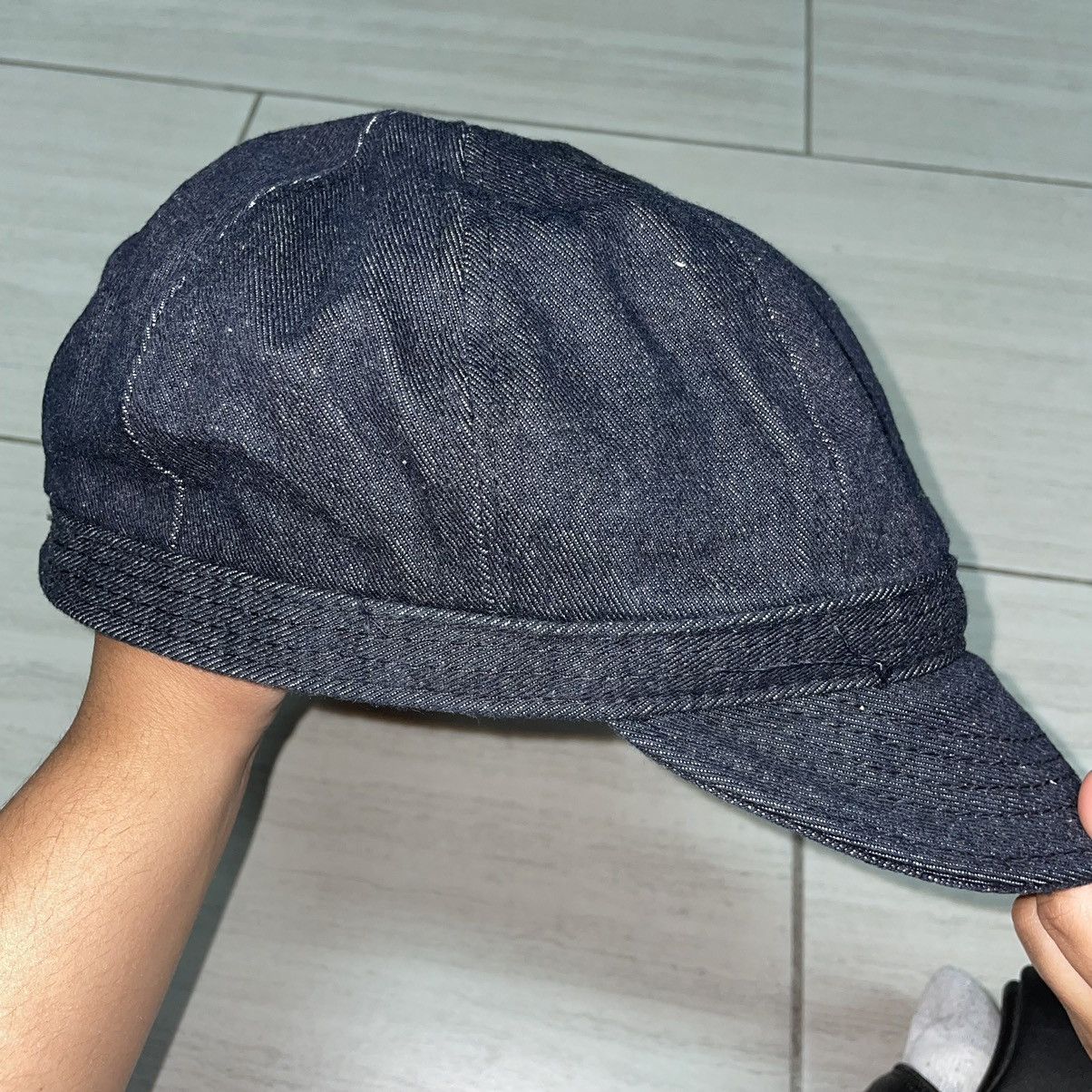 Vintage Denim paperboy hat made in USA Size ONE SIZE - 1 Thumbnail