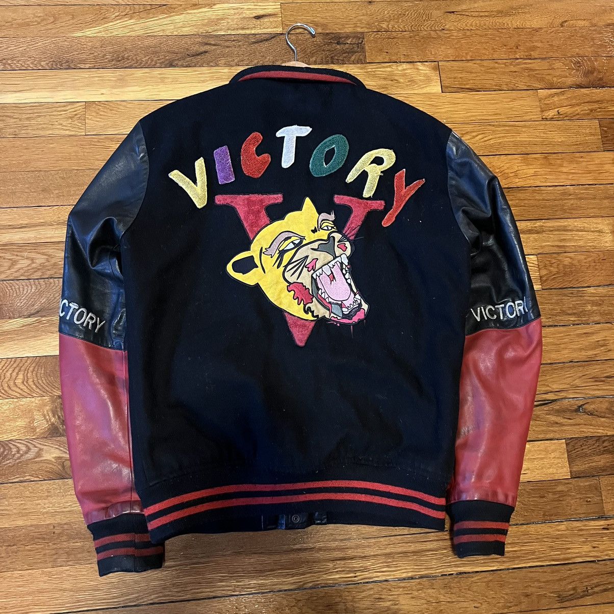 Vintage Victory Motorcycles Vintage Leather Varsity Jacket Size US M / EU 48-50 / 2 - 8 Thumbnail