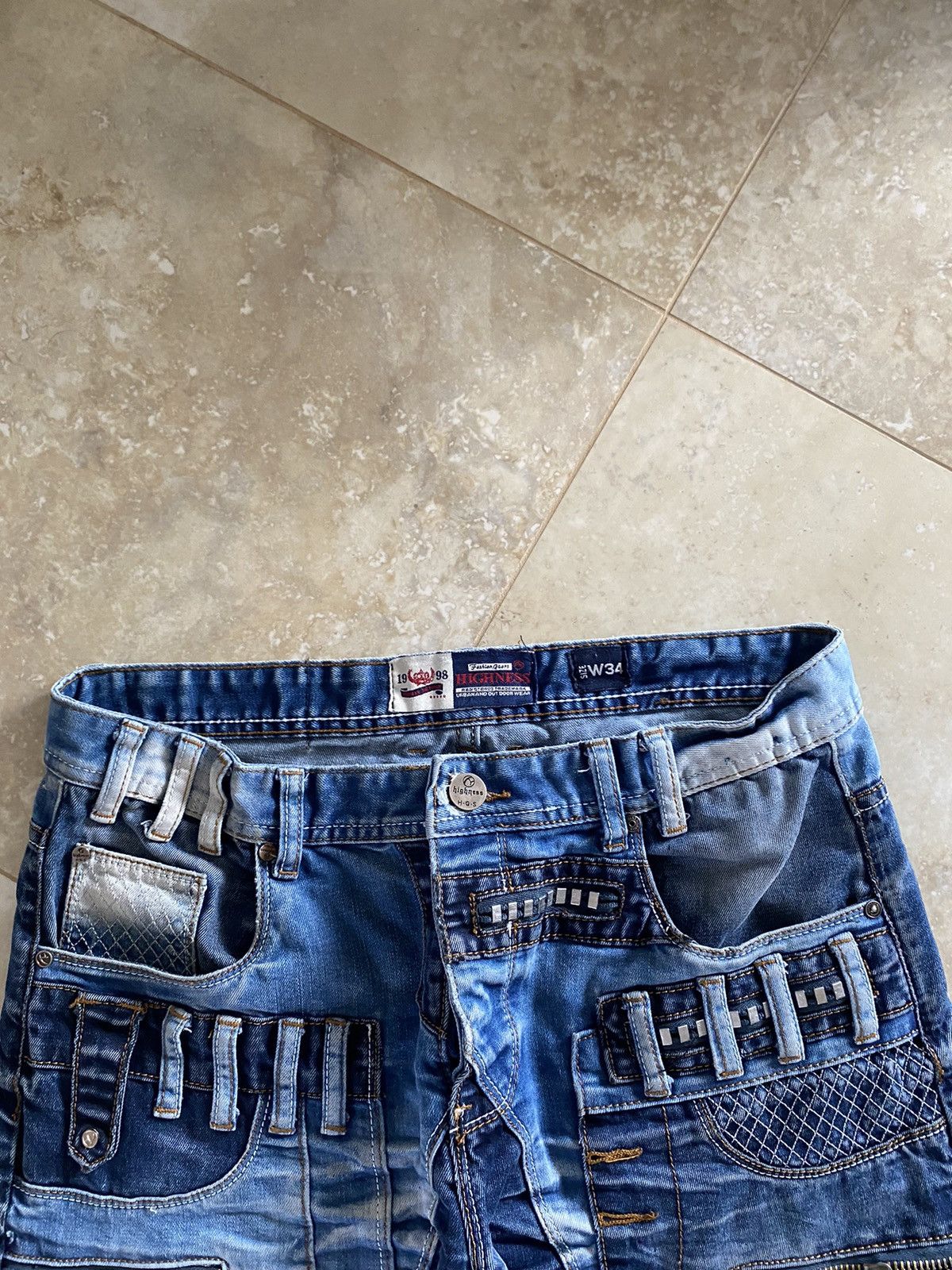 Japanese Brand Vintage Japanese Style Hybrid Denim Jeans Y2k Avand-Garde Size US 34 / EU 50 - 7 Thumbnail