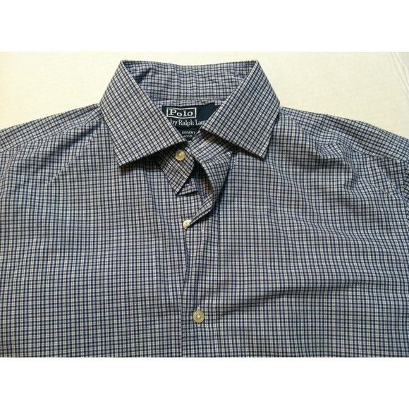 Polo Ralph Lauren POLO RALPH LAUREN MEN'S COTTON DRESS SHIRT SIZE: 15/32-33 Size US M / EU 48-50 / 2 - 2 Thumbnail