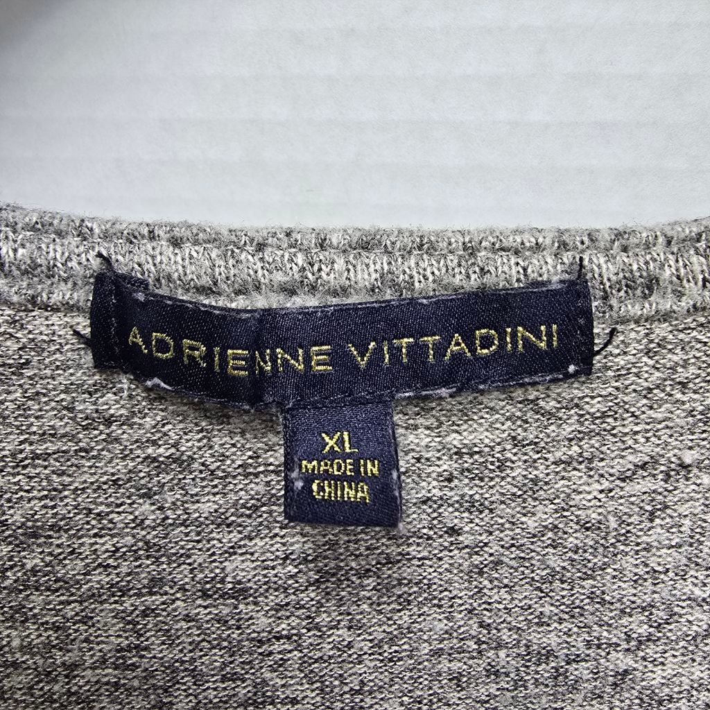 The Unbranded Brand Women's ADRIENNE VITTADINI Gray Tunic Top XL Size XL / US 12-14 / IT 48-50 - 4 Thumbnail