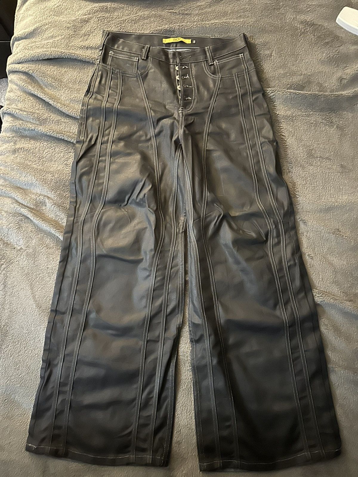 Vintage RPL Striped Denim Size US 32 / EU 48 - 1 Thumbnail