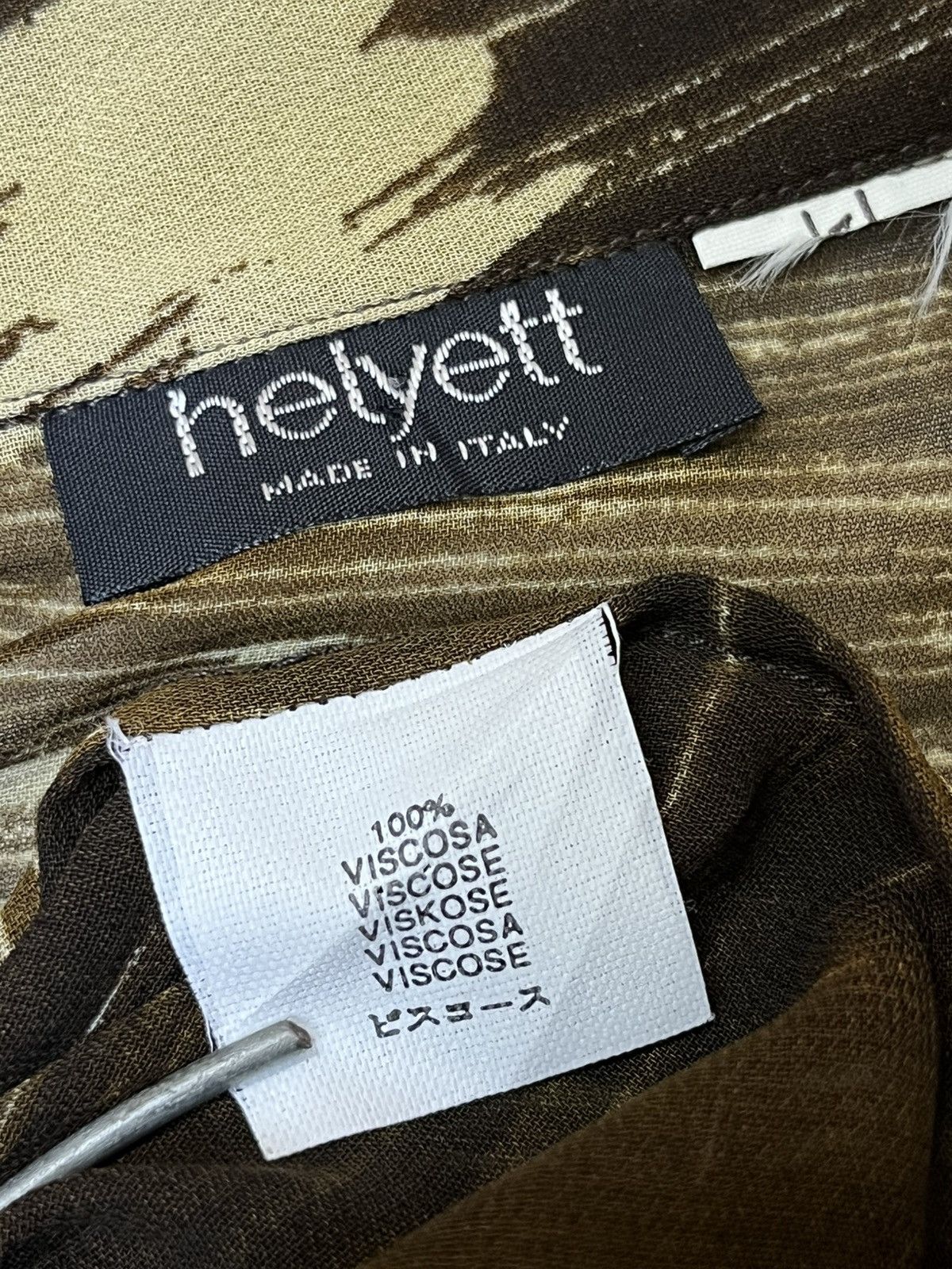 Christopher Nemeth NICE🔥VINTAGE HELYETT MADE IN ITALY VISCOSE BUTTON UPS SHIRT Size US XL / EU 56 / 4 - 10 Thumbnail