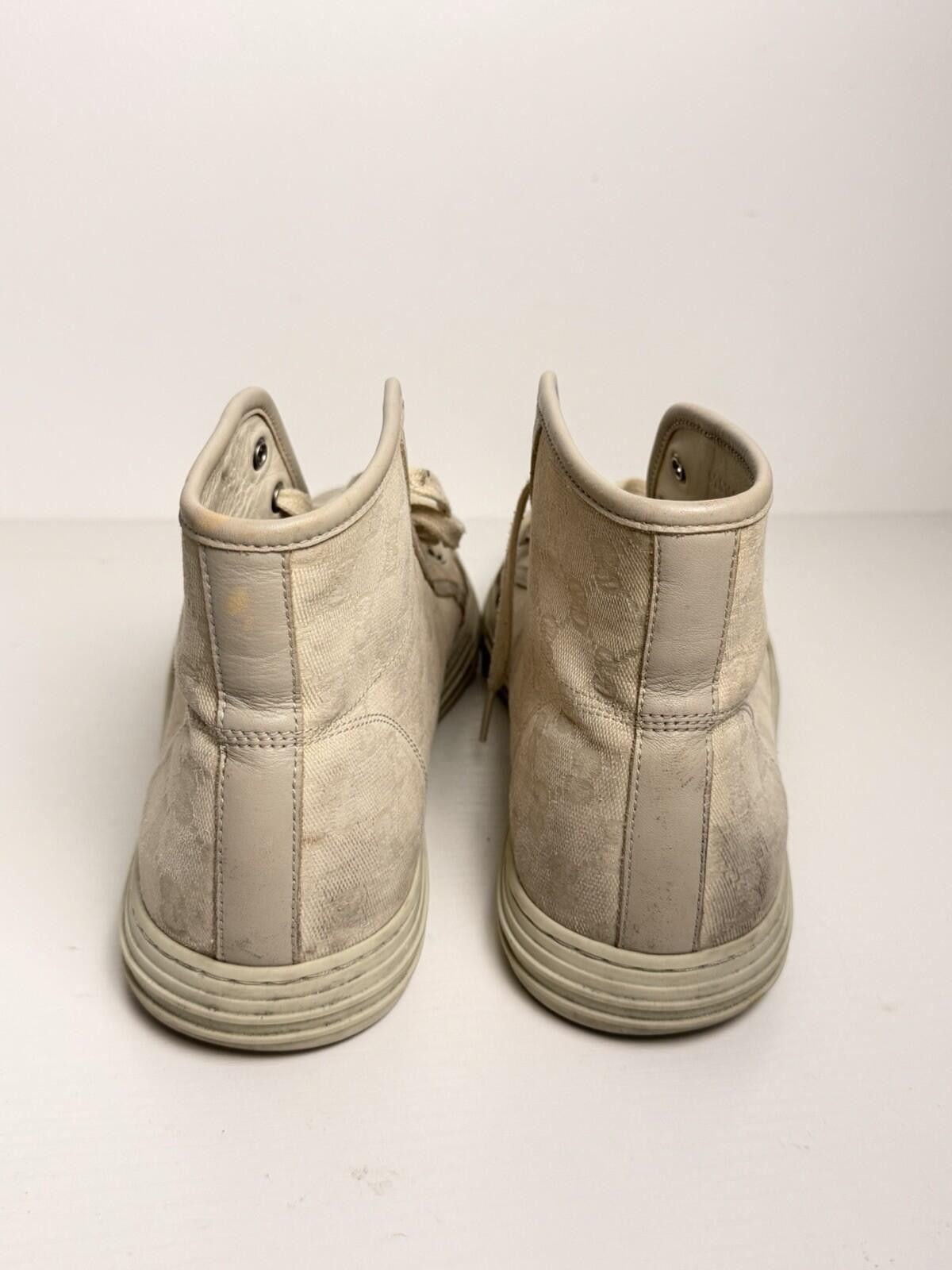 Gucci Gucci GG Monogram Canvas High Top Sneakers Beige/Ebony SZ 11 Size US 11 / EU 44 - 4 Thumbnail