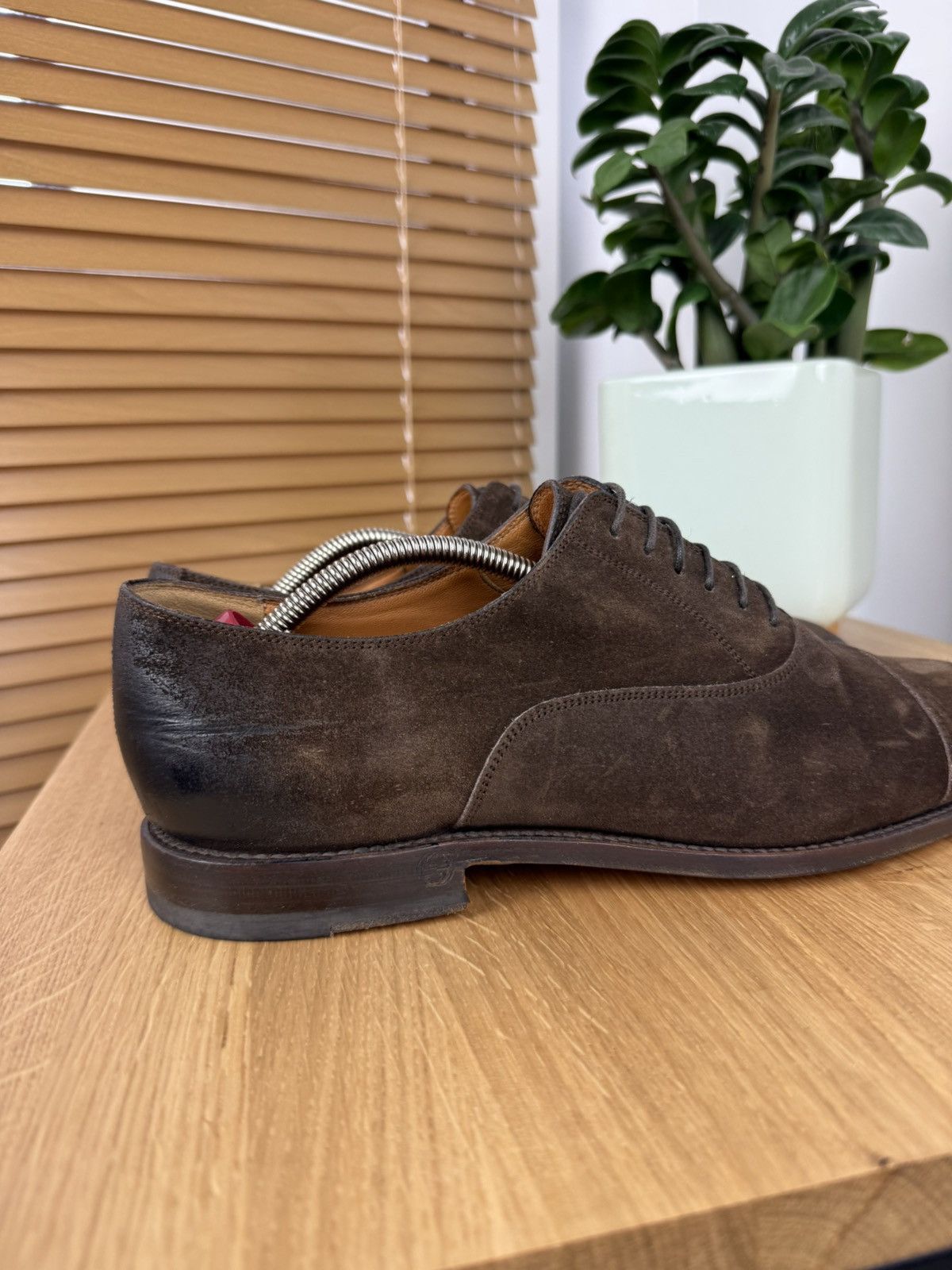 Gucci GUCCI Luxury Brown Derby Cap Toe Formal Shoes Size US 9.5 / EU 42-43 - 7 Thumbnail