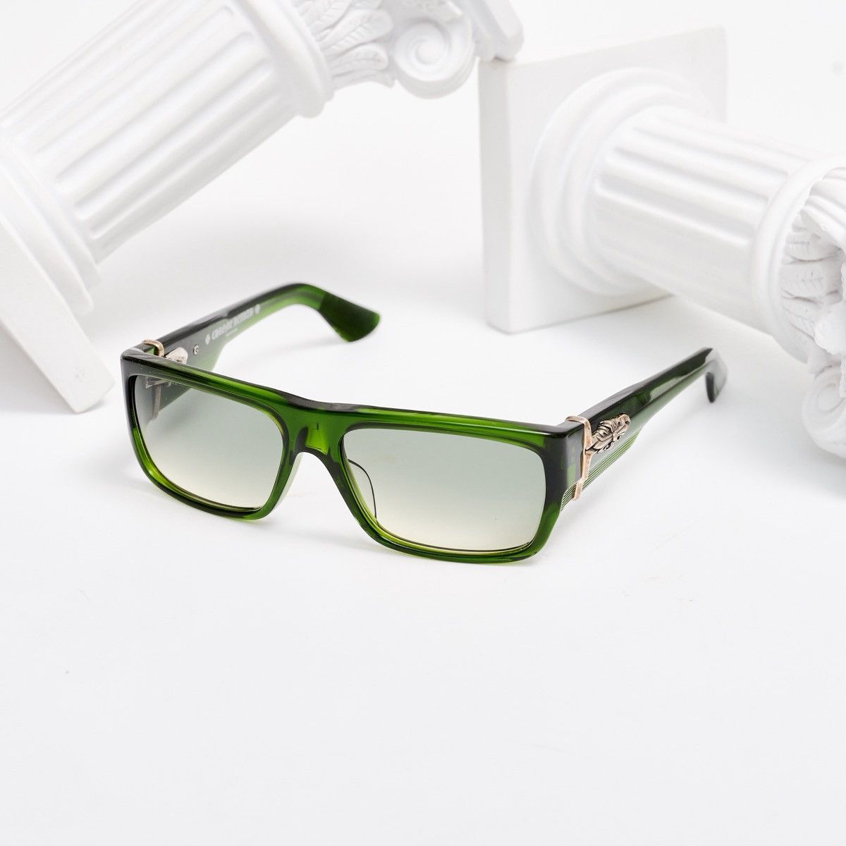 Chrome Hearts CHROME HEARTS YER BJORN AGAIN MOSS SUNGLASSES Size ONE SIZE - 1 Thumbnail