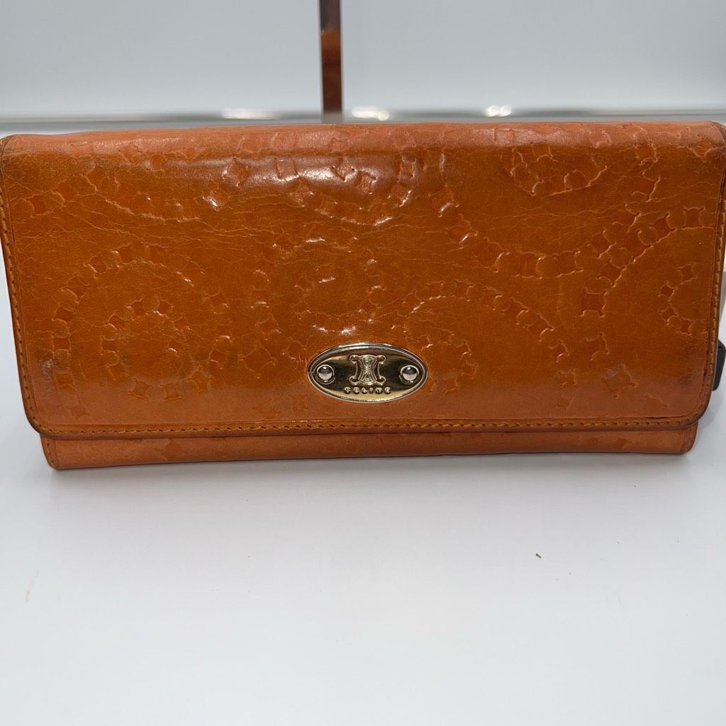 Celine CELINE RARE Embossed Macadam Long Leather Wallet with full inclusion Size ONE SIZE - 12 Thumbnail