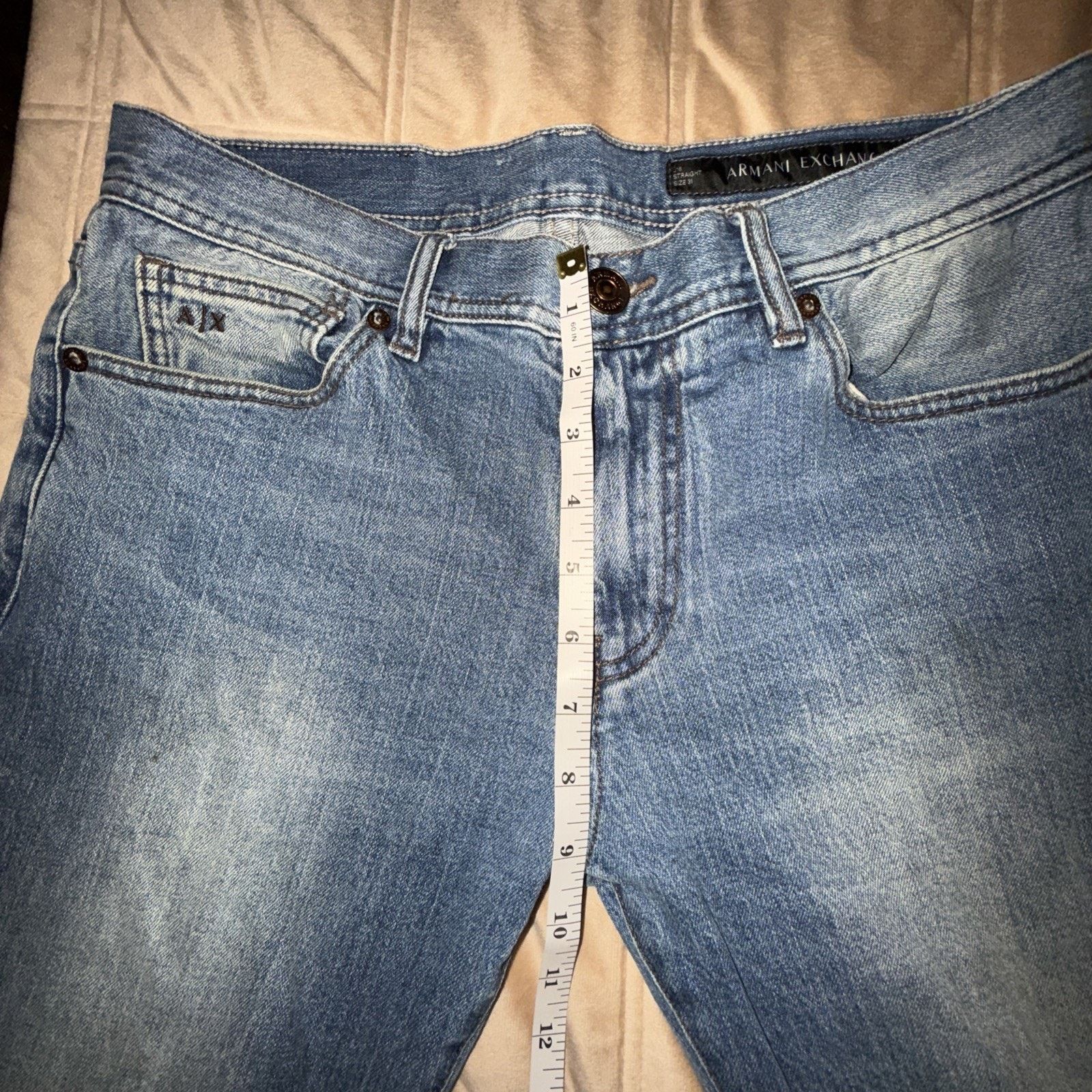 Armani Exchange Armani Exchange Men's J16 Sz Straight Med Wash Jeans 33x31 Size US 31 - 8 Thumbnail