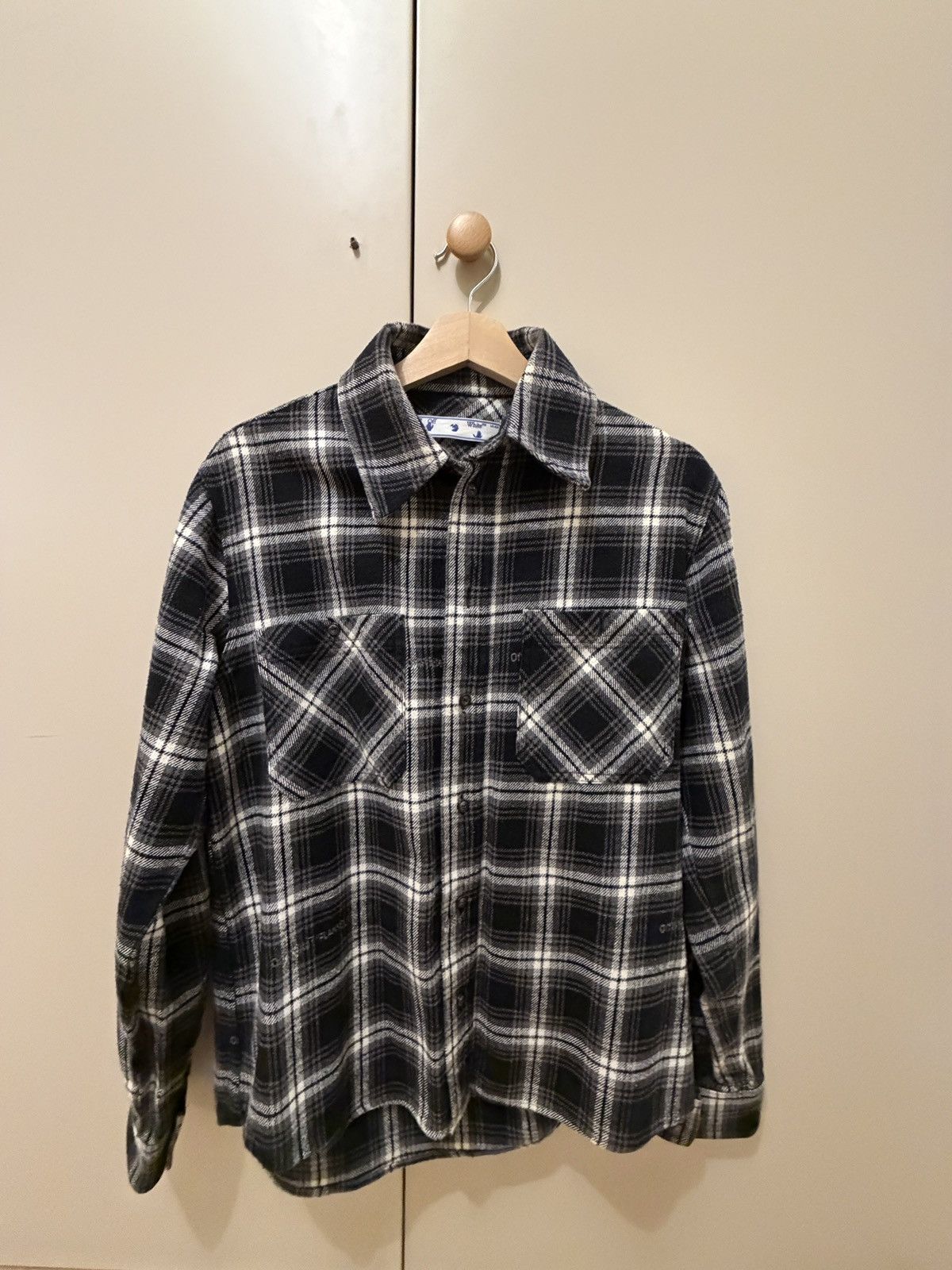 Off-White OFF-WHITE Stencil Flannel Check Shirt Size US S / EU 44-46 / 1 - 1 Thumbnail